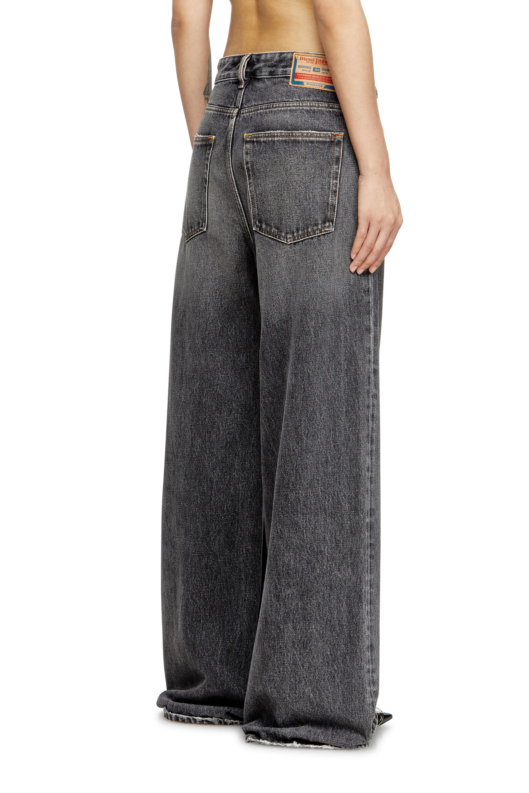 Diesel - Relaxed Jeans 1996 D-Sire 007F6 Mujer, Negro/Gris oscuro - 4