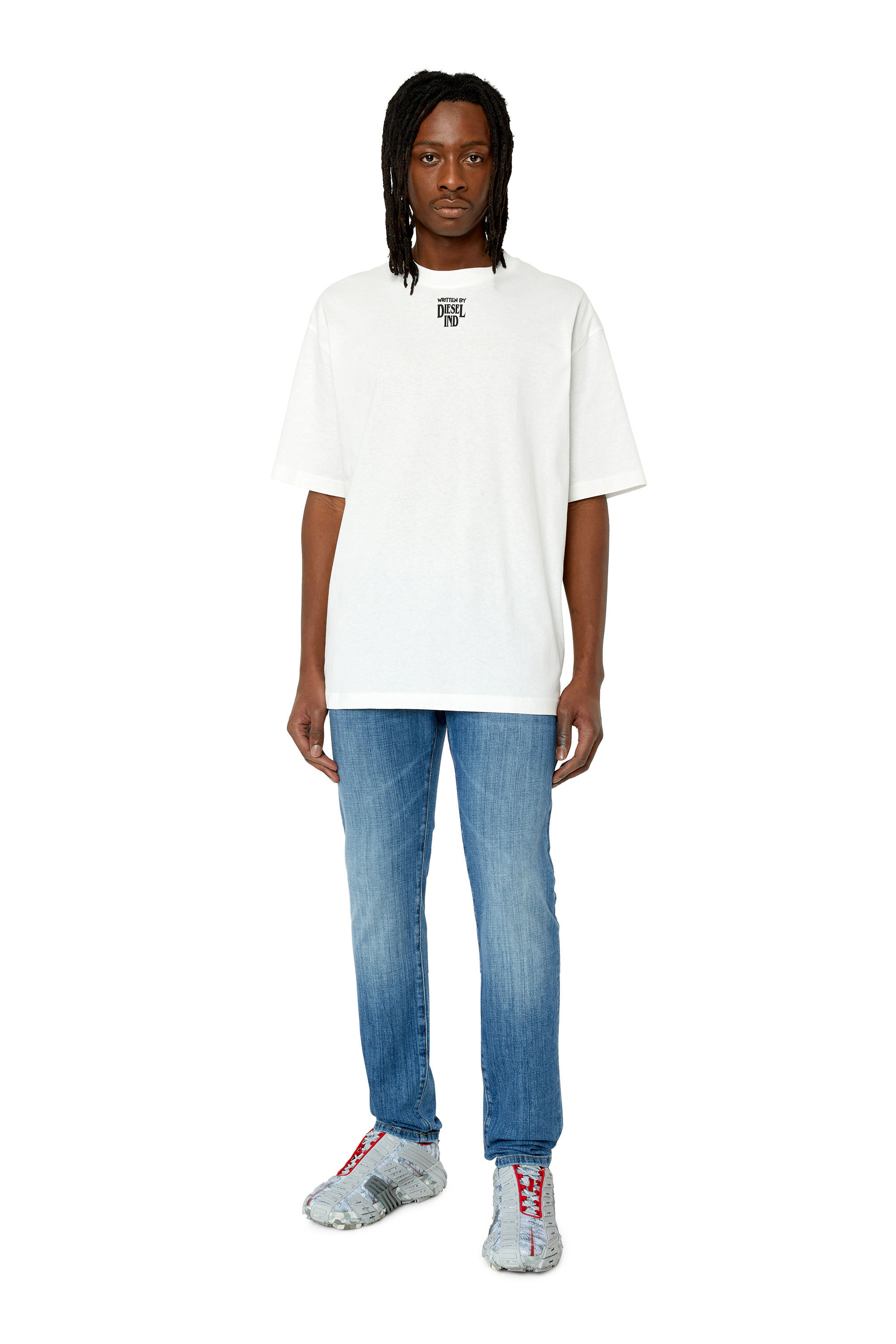 Diesel - 2019 D-Strukt 0EKAI Slim Jeans, Azul medio - Image 1