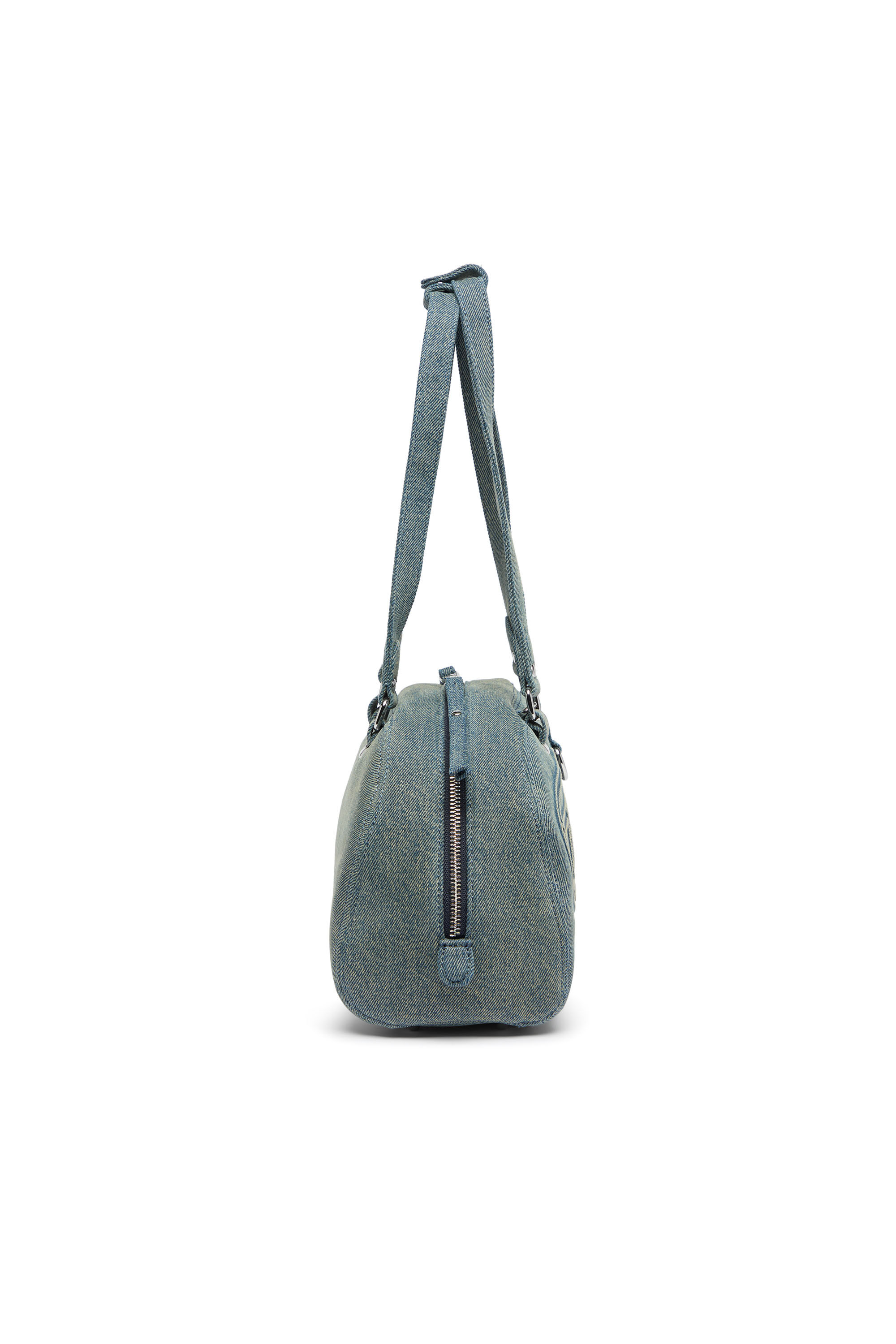 Diesel - 1DR DOME SOFT SHOULDER, 1DR Dome-Bolso de hombro de denim con logo Oval D Unisex in Azul marino - 5