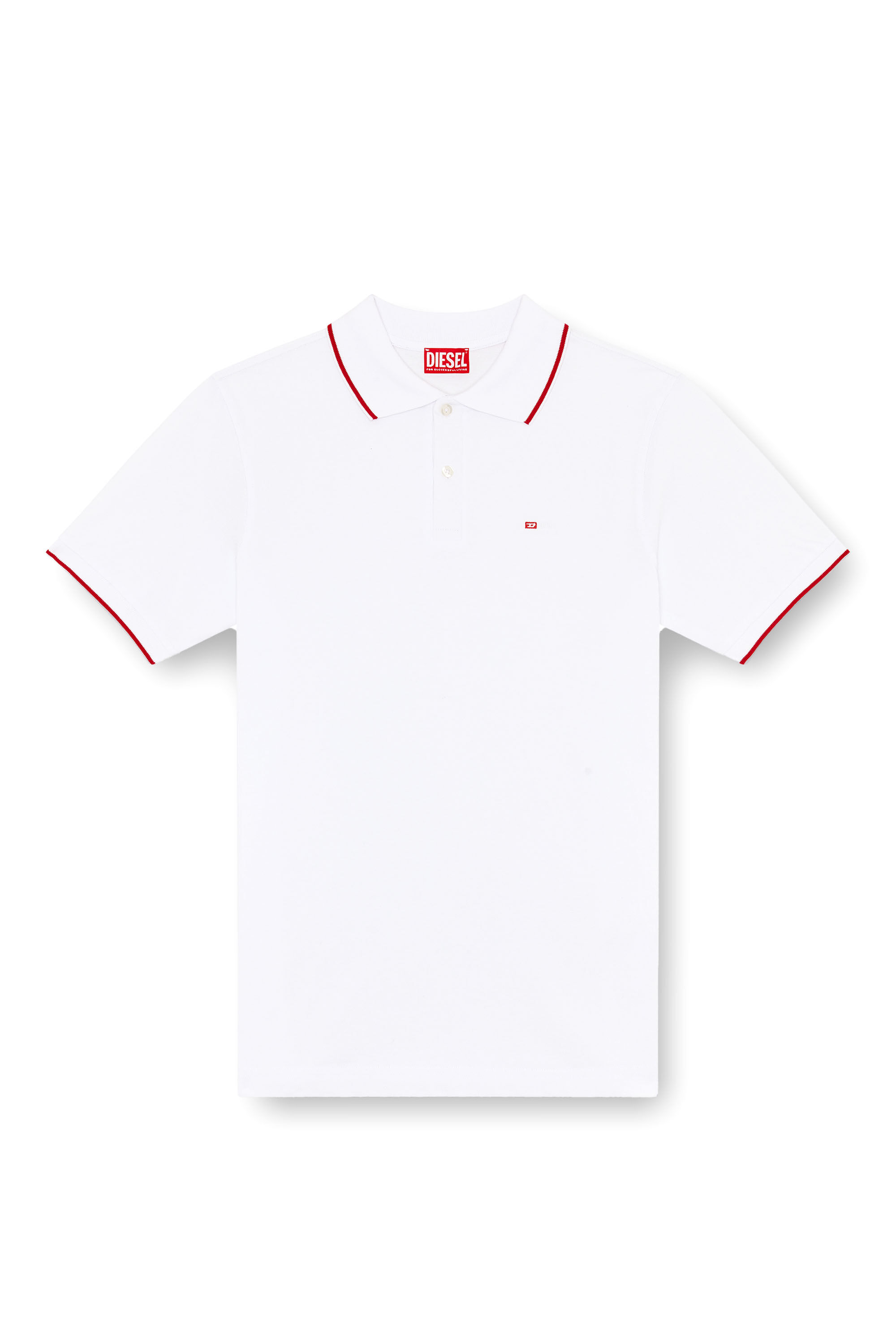 Diesel - T-FERRY-MICRODIV, Polo con peque&ntilde;o bordado Diesel Hombre in Blanco - 2