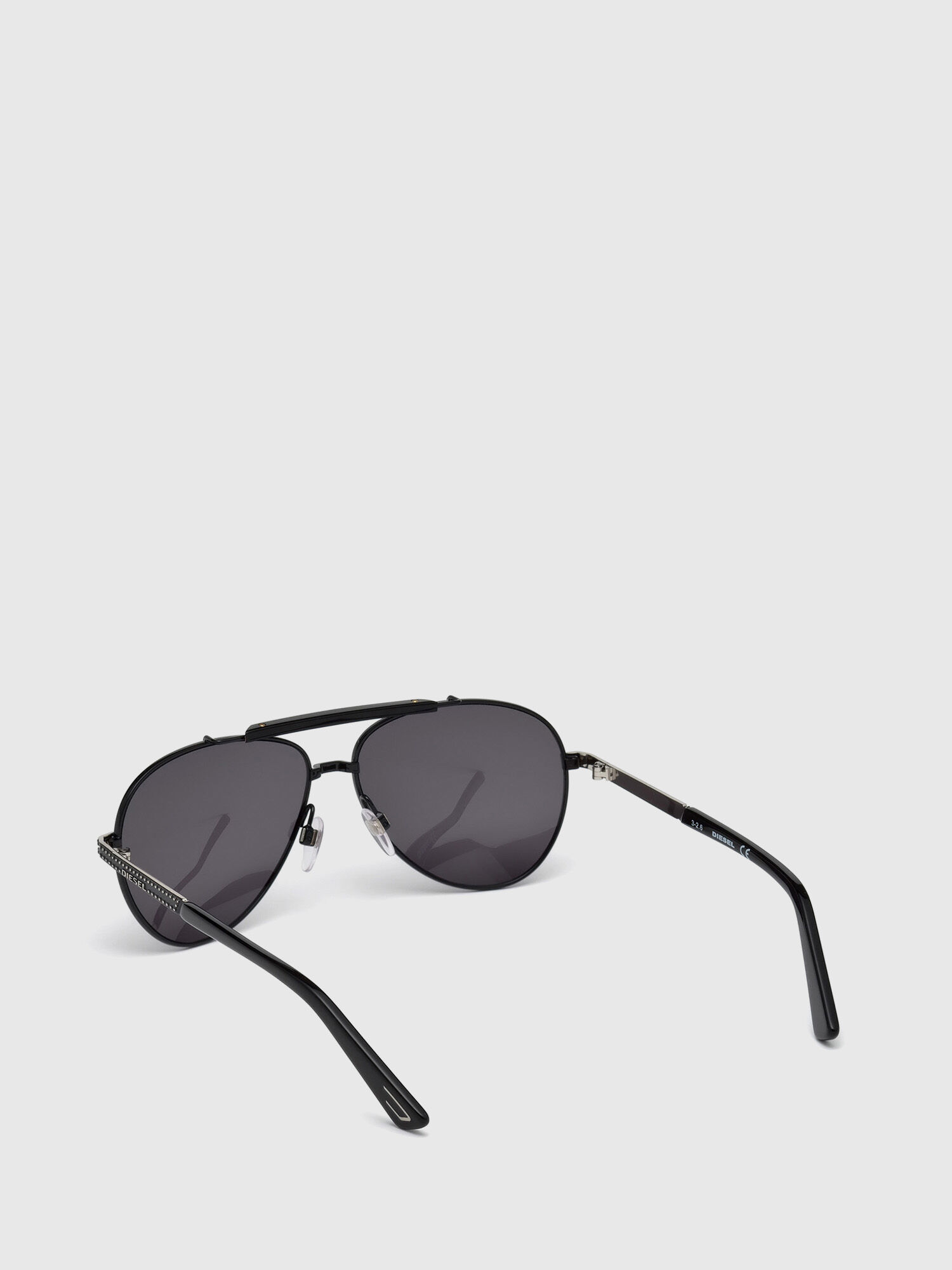 Diesel - DL0238, Gafas de aviador clásicas Hombre in Negro - 3