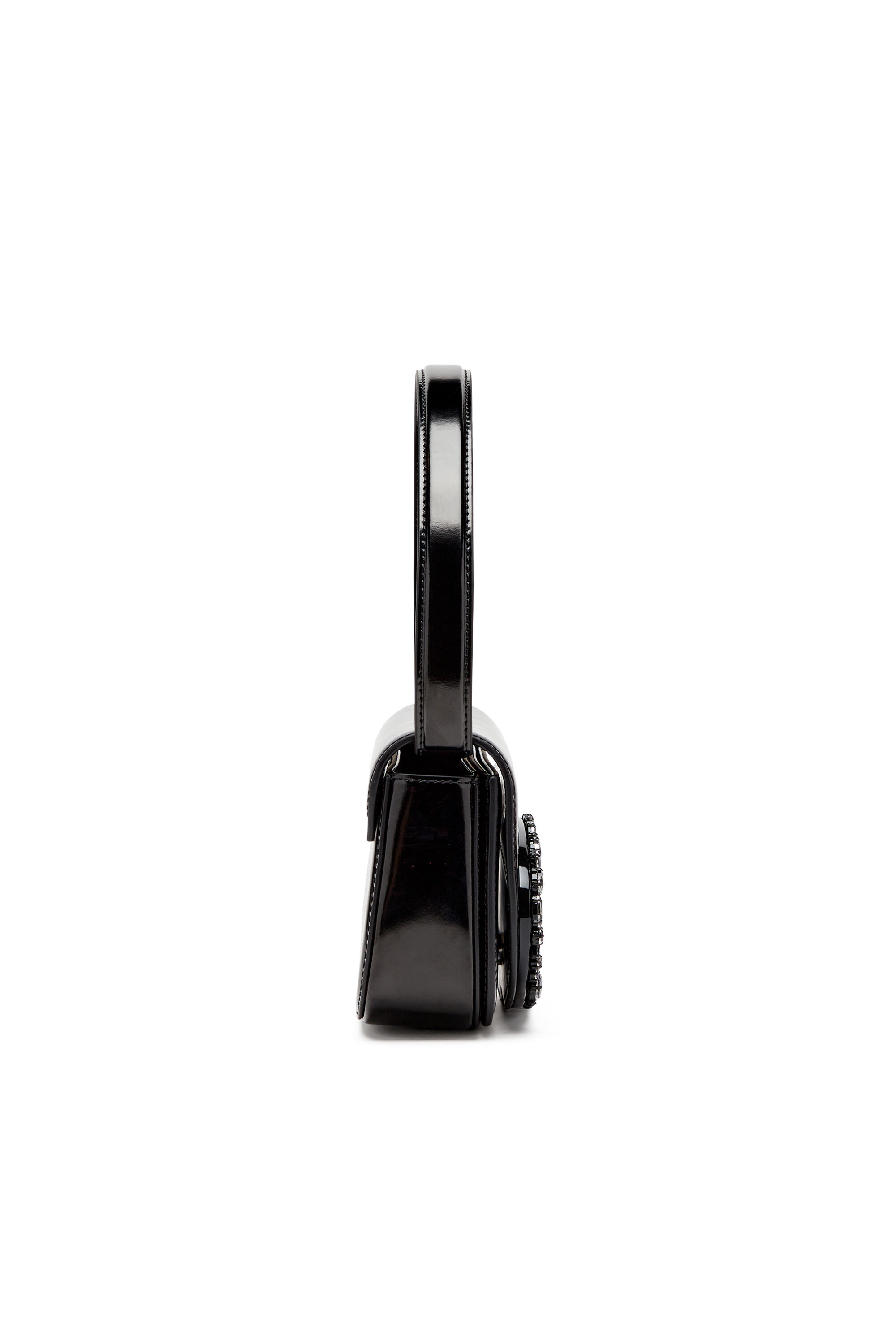 Diesel - 1DR, 1DR-Bolso de hombro icónico de cuero espejado Mujer in Negro - 4