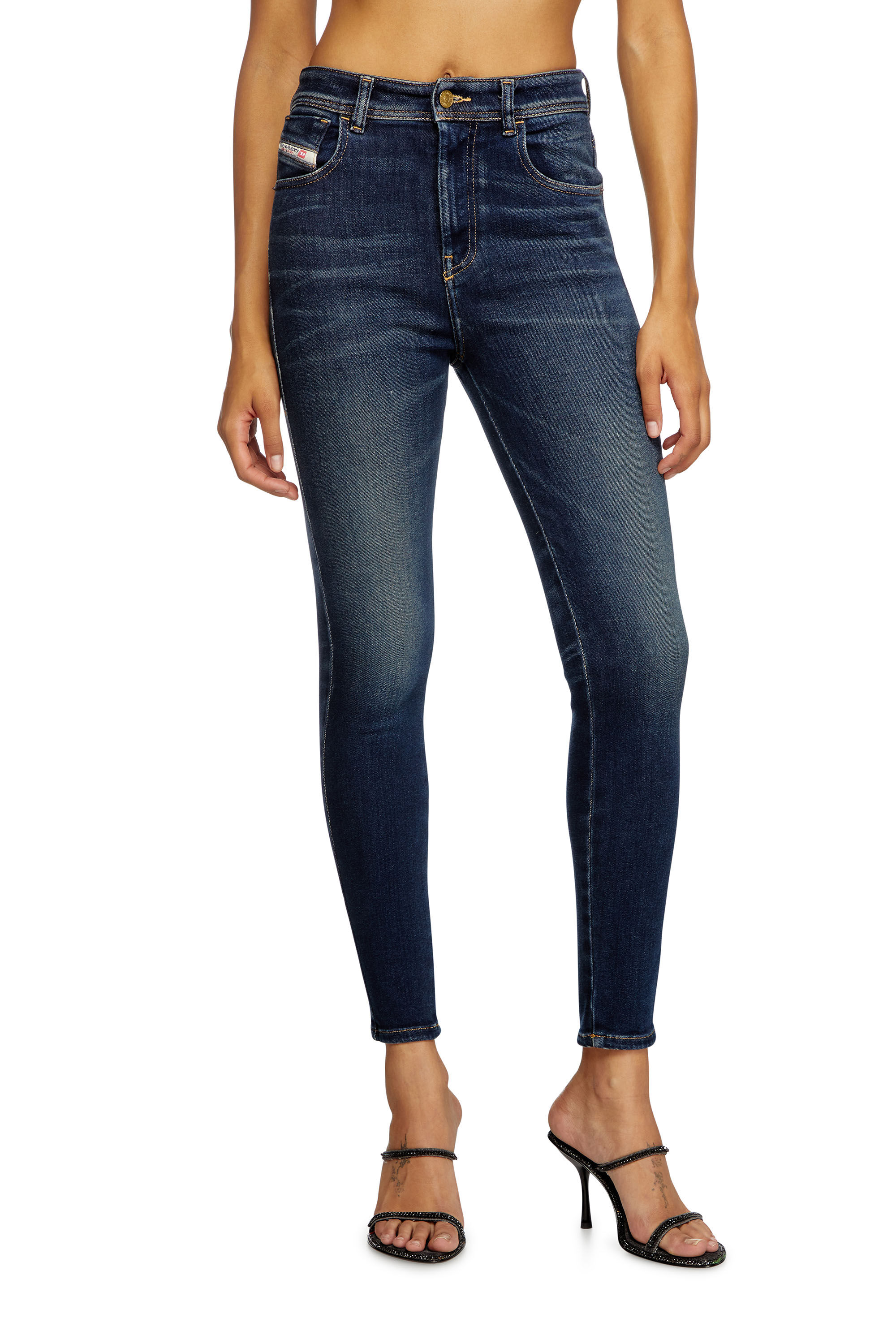 Diesel - Super skinny Jeans 1984 Slandy-High 09J11 Mujer, Azul Oscuro - 3