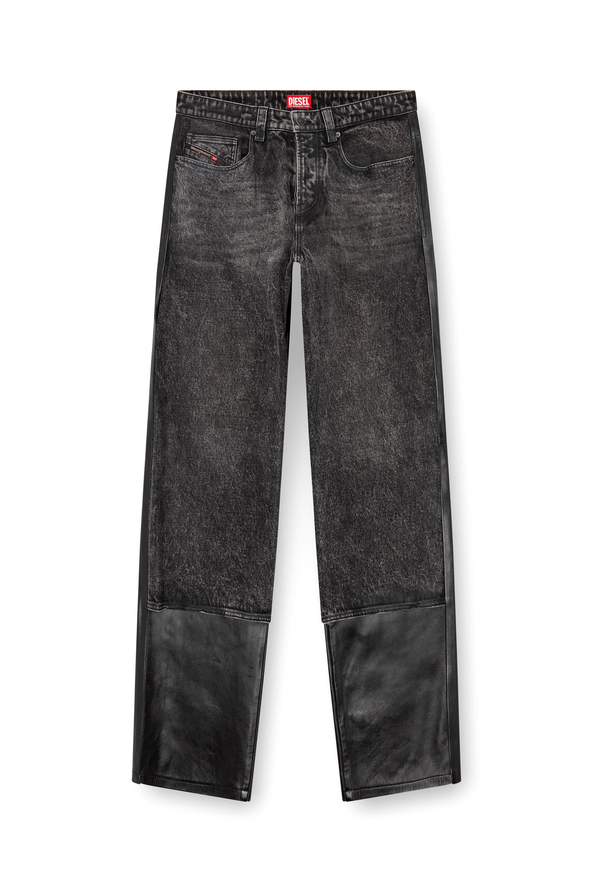 Diesel - P-BRETCH, Hombre Pantalones de cuero y denim in Negro - Image 2
