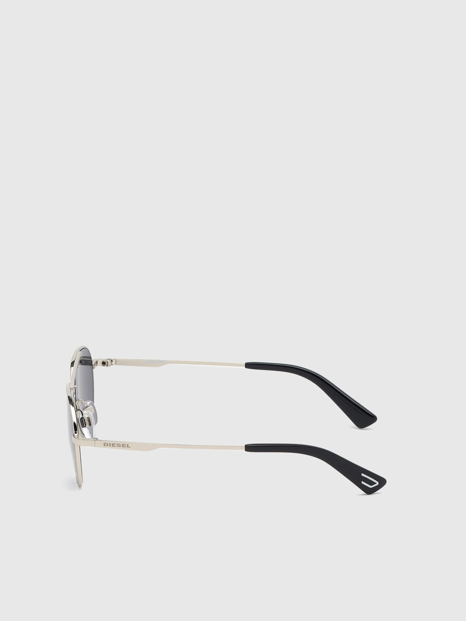 Diesel - DL0291, Gafas metálicas de forma piloto Unisex in Plateado - 3