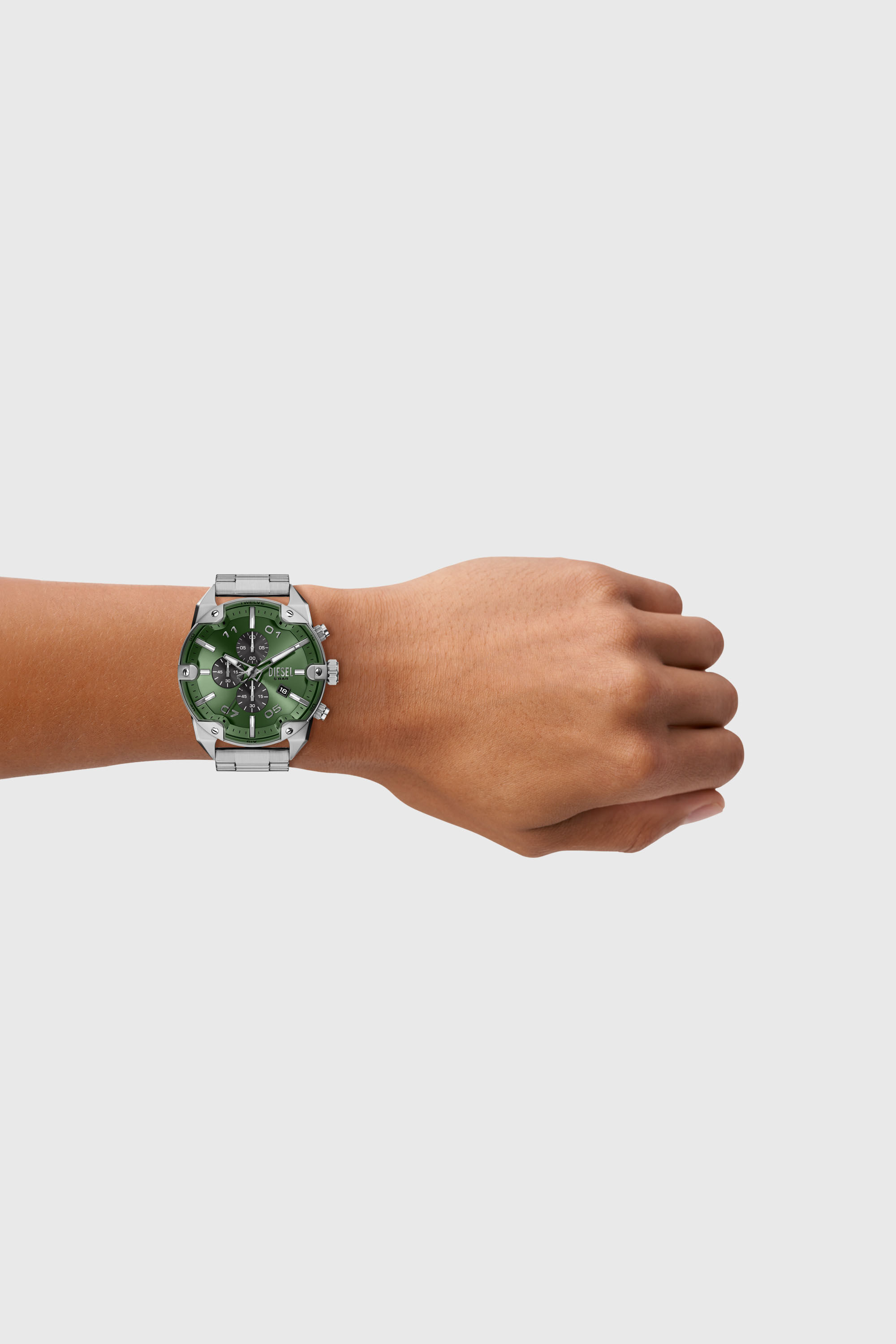 Diesel - DZ4712 WATCH, Reloj Spiked de acero inoxidable con pinchos Hombre in Plateado - 5
