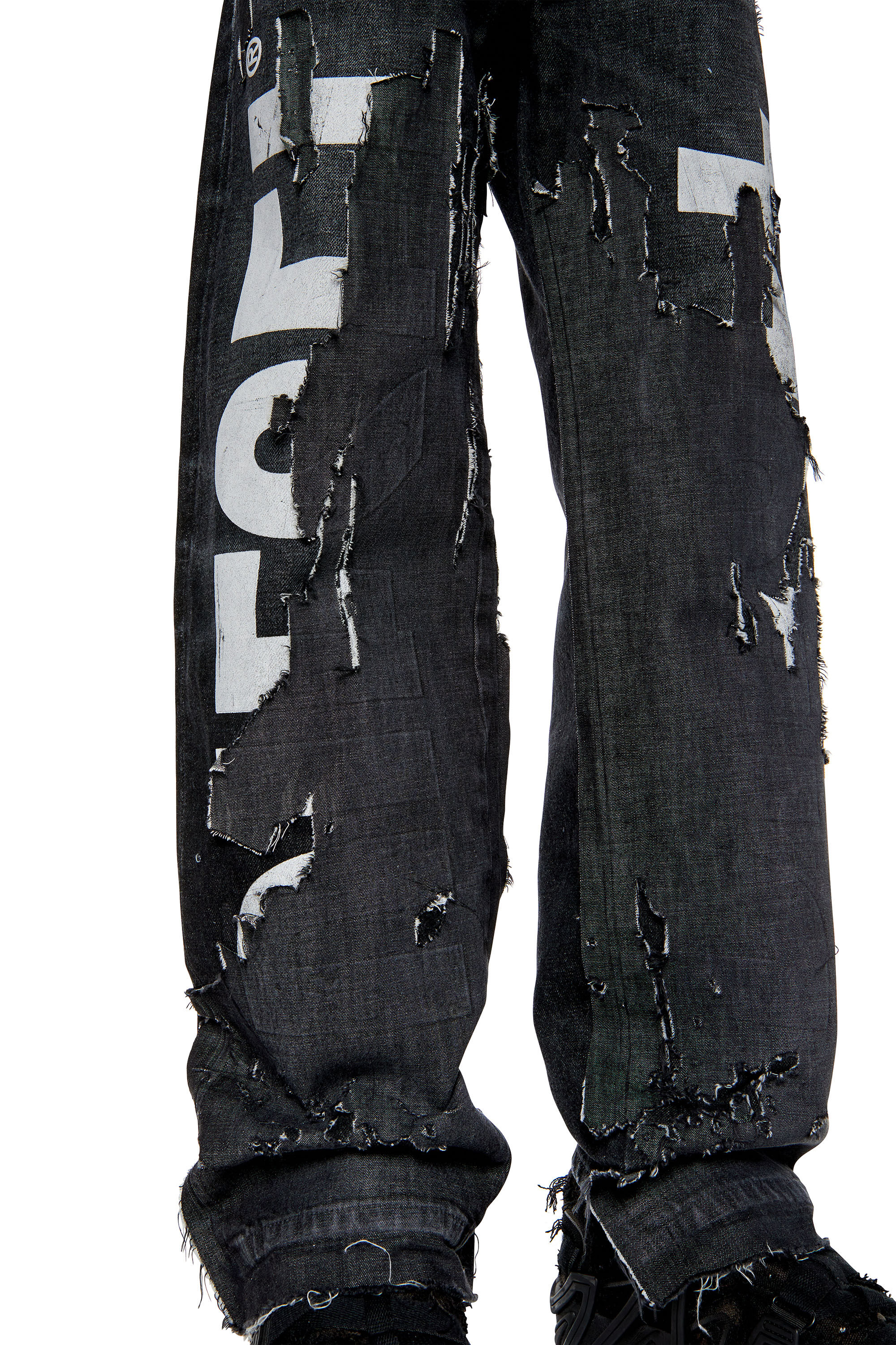 Diesel - 2010 D-Macs 007Q7 Straight Jeans, Negro/Gris oscuro - Image 5