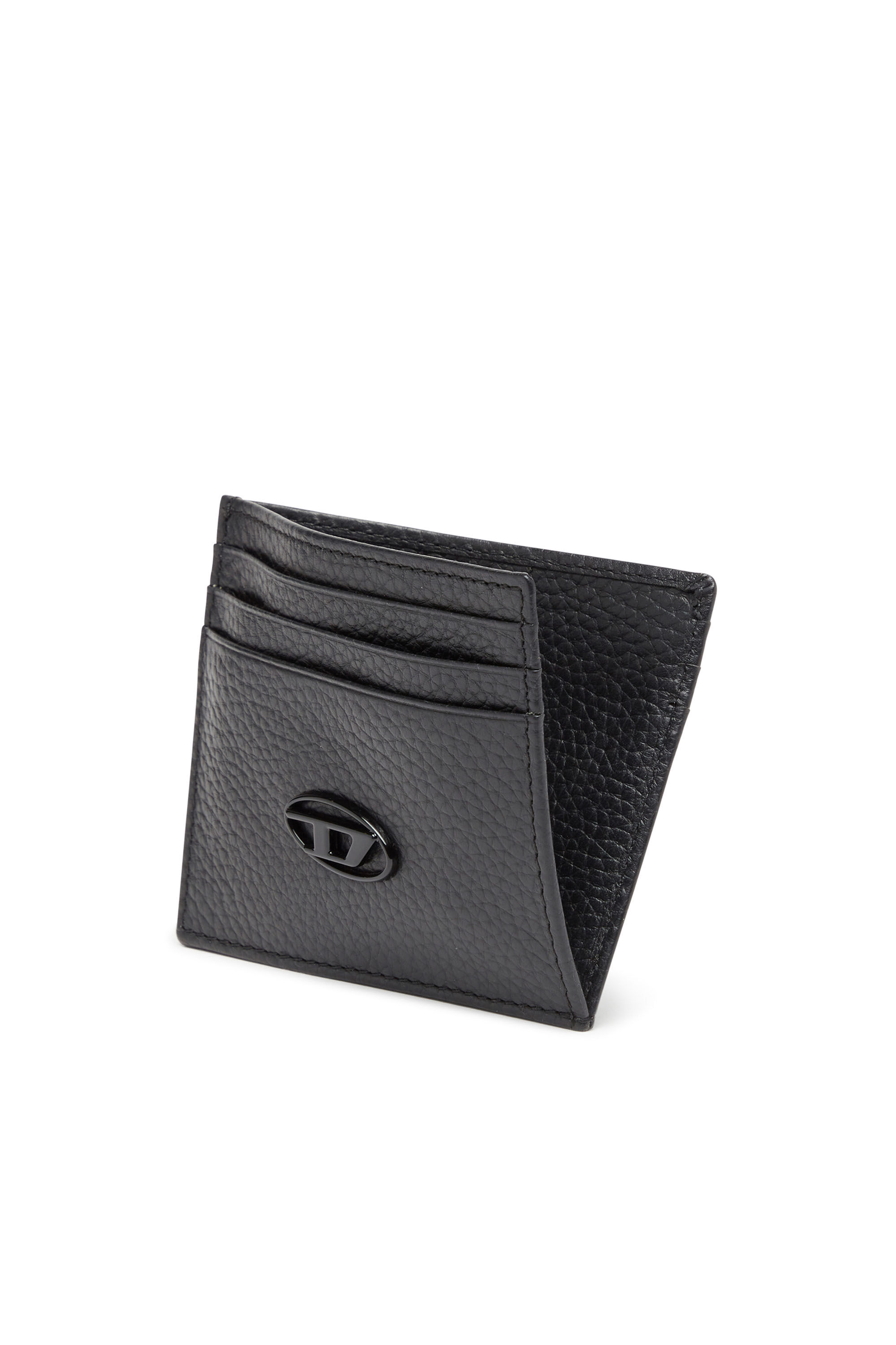 Diesel - CARD CASE, Man Card case in grained leather in Black - Image 3
