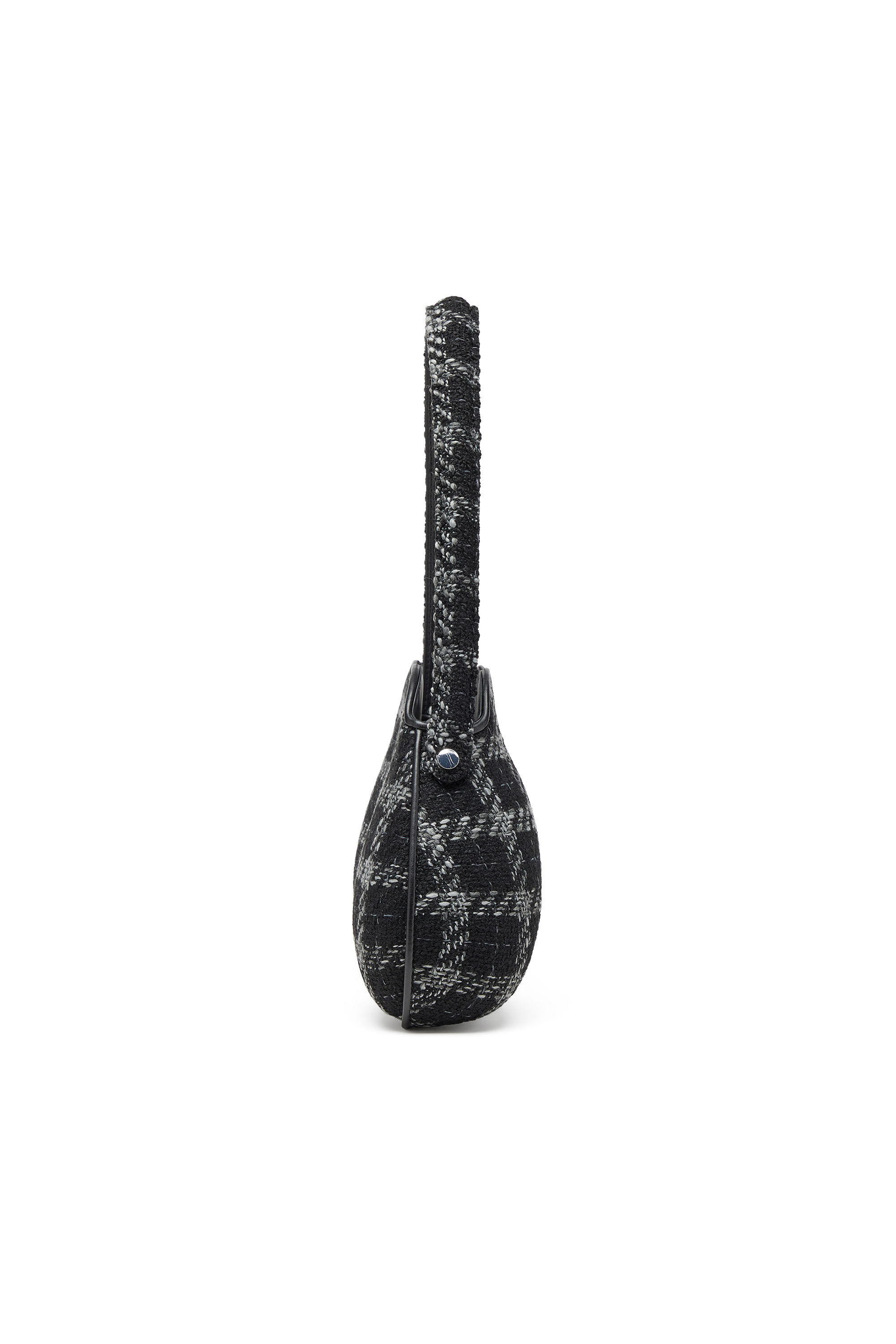 Diesel - DOUBLE-D SHOULDER, Bolso de hombro con motivo de pata de gallo Mujer in Negro - 4