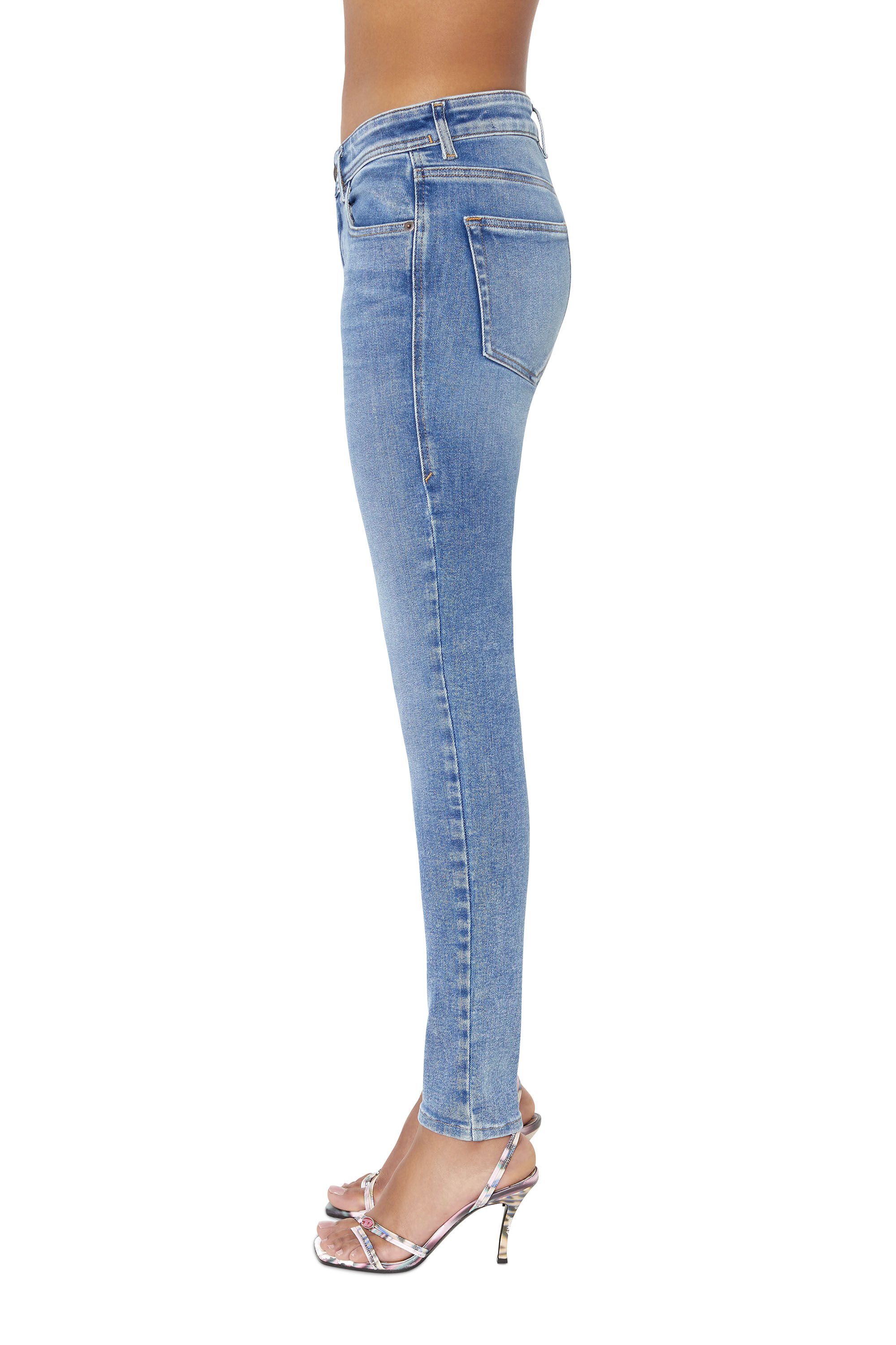 Diesel - Super skinny Jeans 2017 Slandy 09D62, Azul medio - Image 5