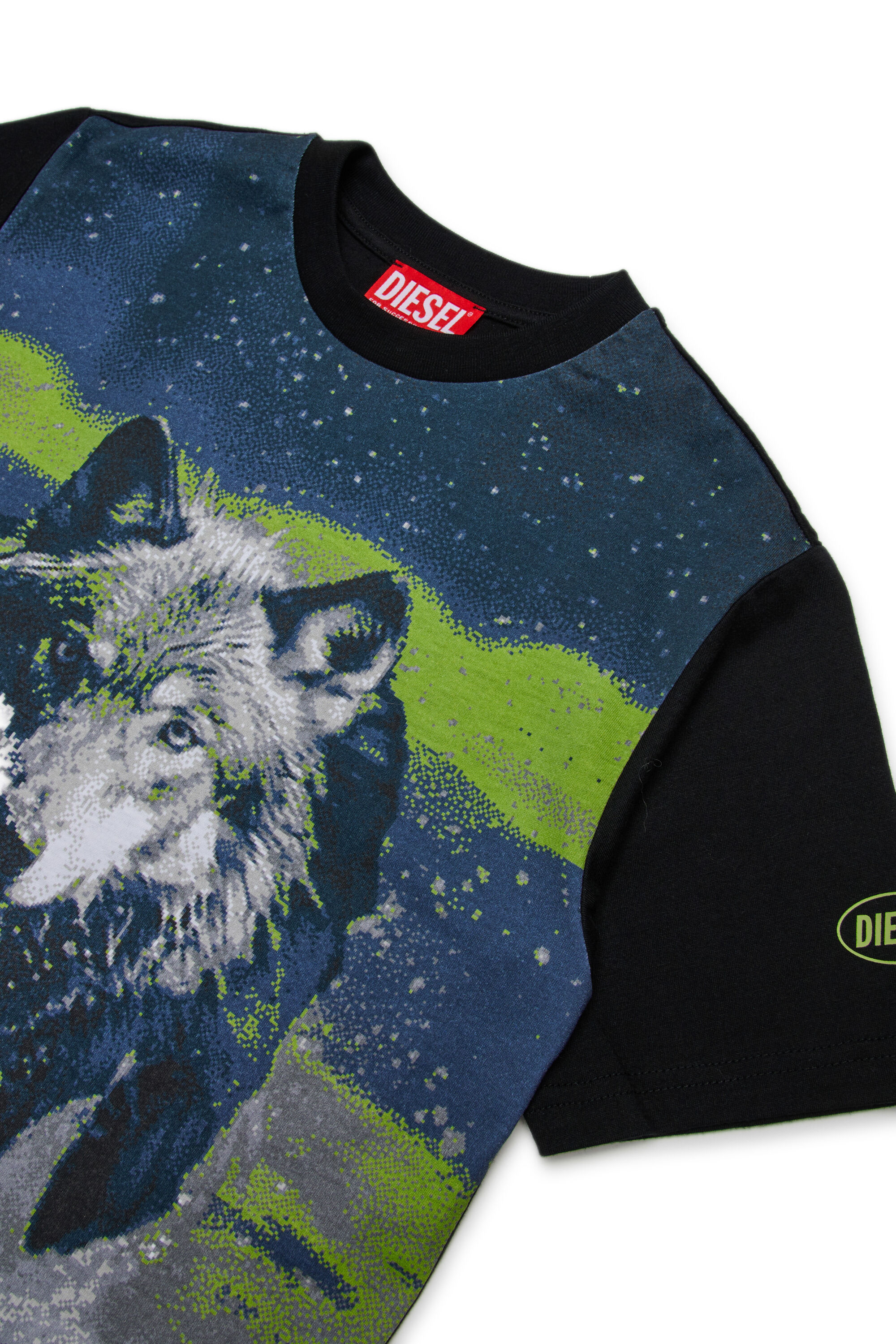 Diesel - TAZIO OVER, Camiseta de algodón con estampado Hombre in Negro - 3