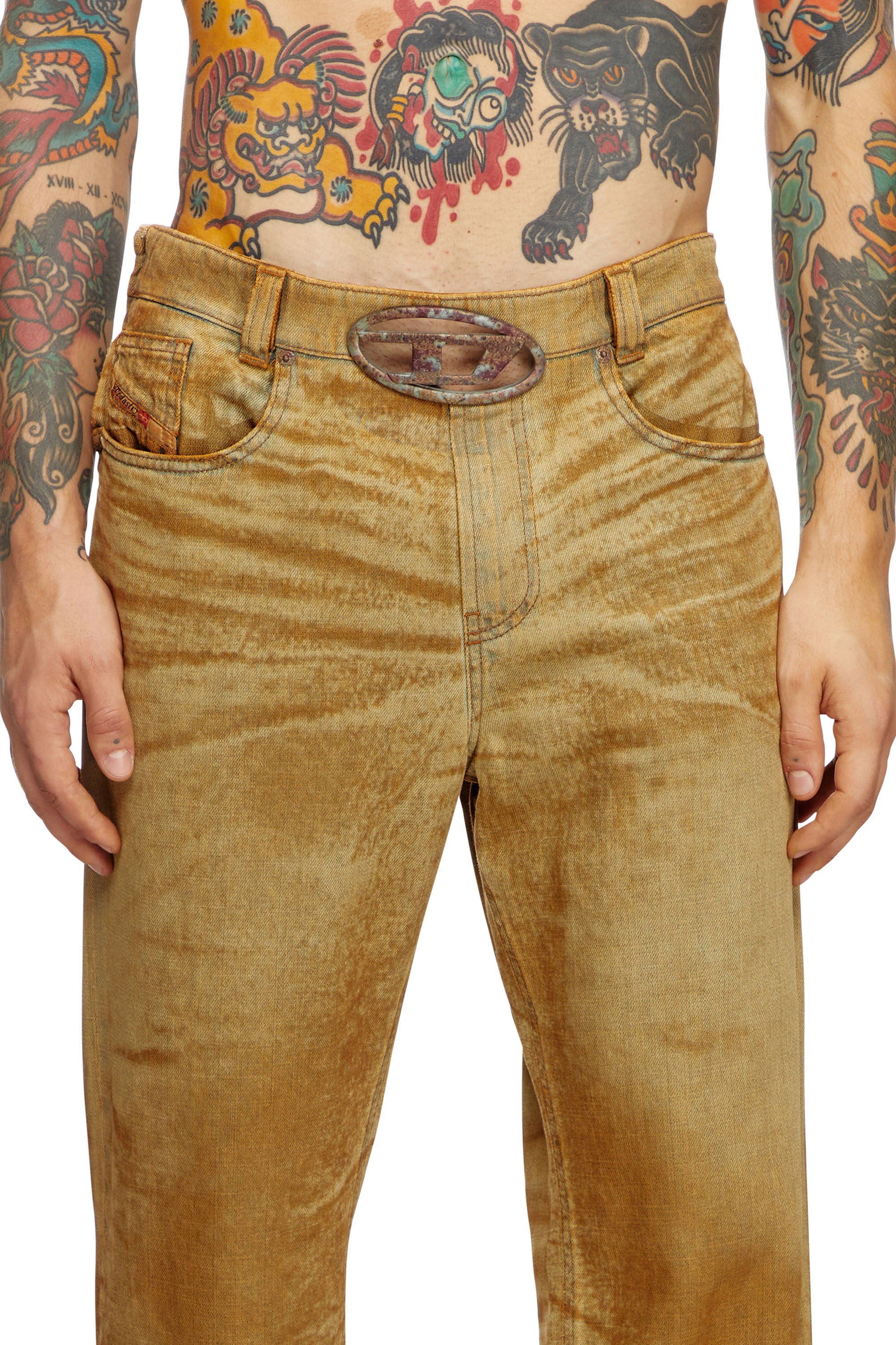 Diesel - Straight Jeans 2010 D-Macs 0AJET Hombre, Marrón Claro - 5