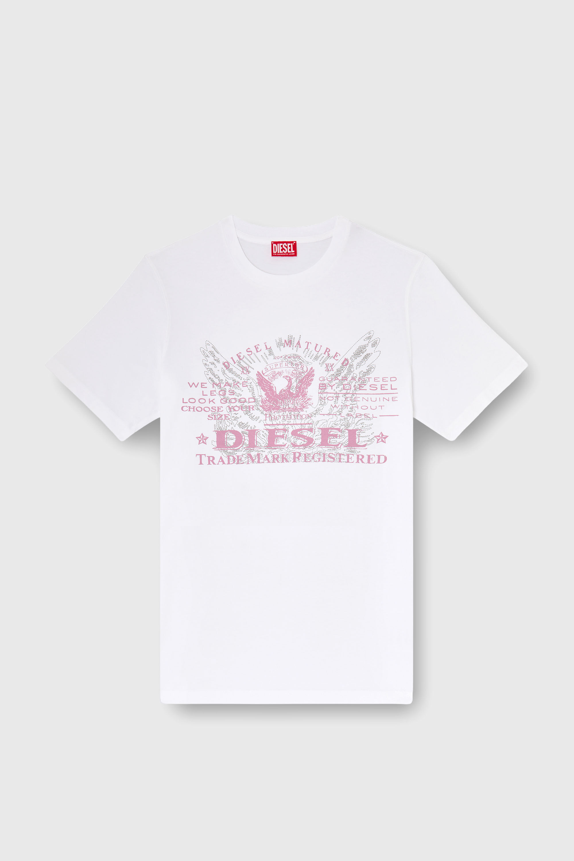 Diesel - T-JUST-FENIX-T92, Camiseta de algod&oacute;n con estampado gr&aacute;fico Hombre in Blanco - 2