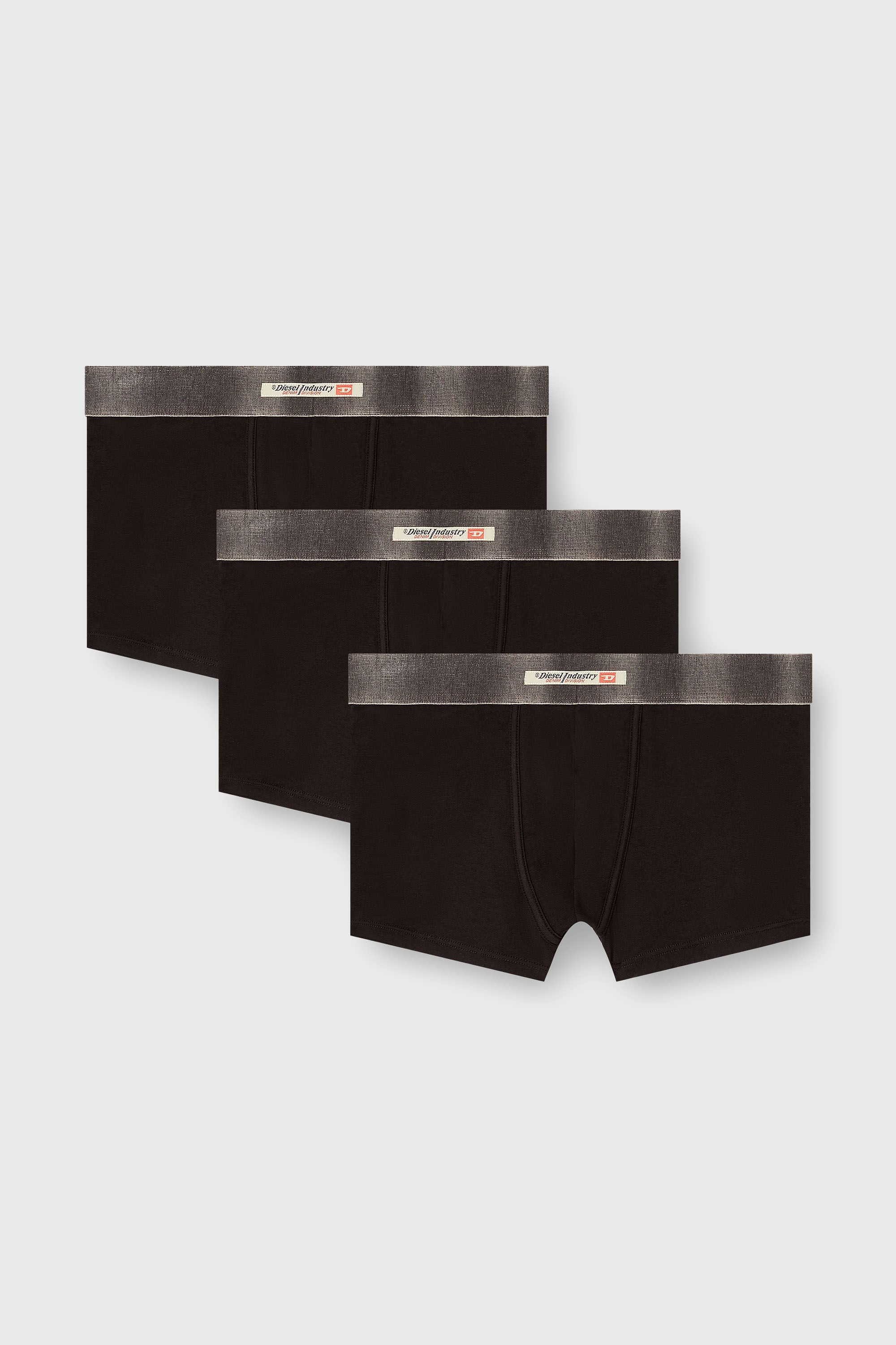 Diesel - DAMIEN-DNM-3PACK, Paquete de tres b&oacute;xers de algod&oacute;n el&aacute;stico con cinturilla de sat&eacute;n Hombre in Negro - 2