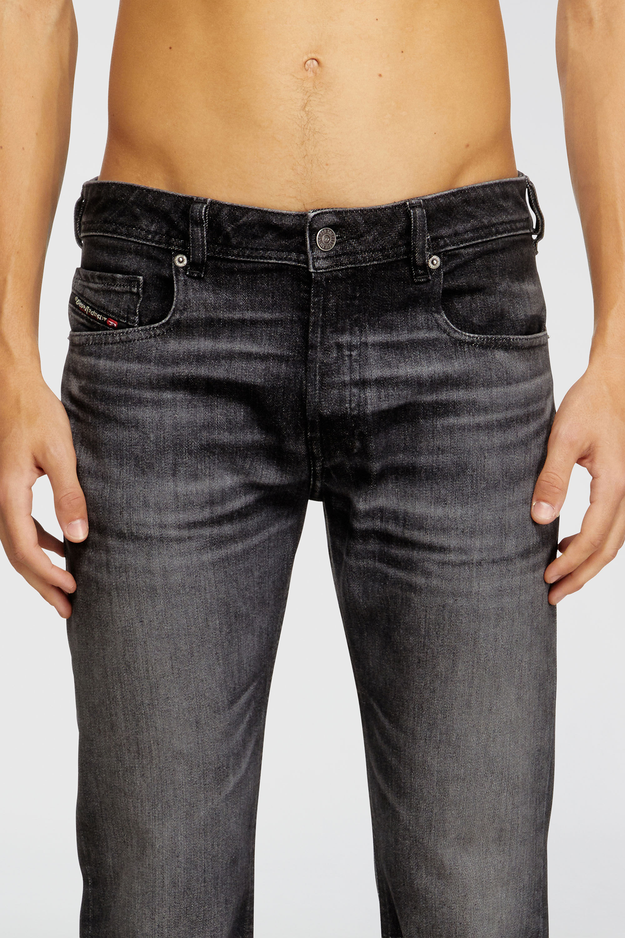 Diesel - Bootcut Jeans 2007 Zatiny 09N48 Hombre, Negro/Gris oscuro - 7