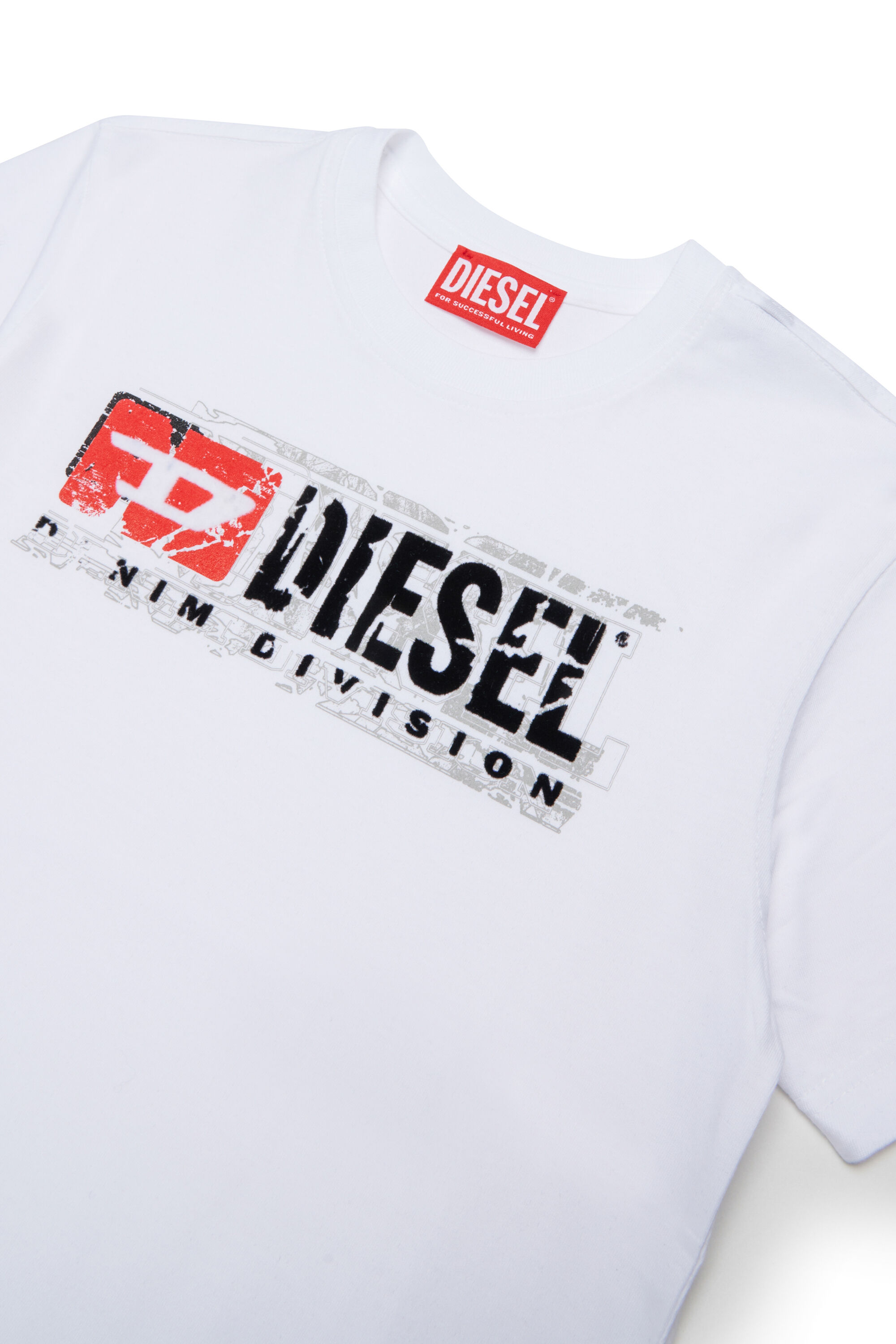 Diesel - TLOMIX, Camiseta con logo desgastado estampado Hombre in Blanco - 3