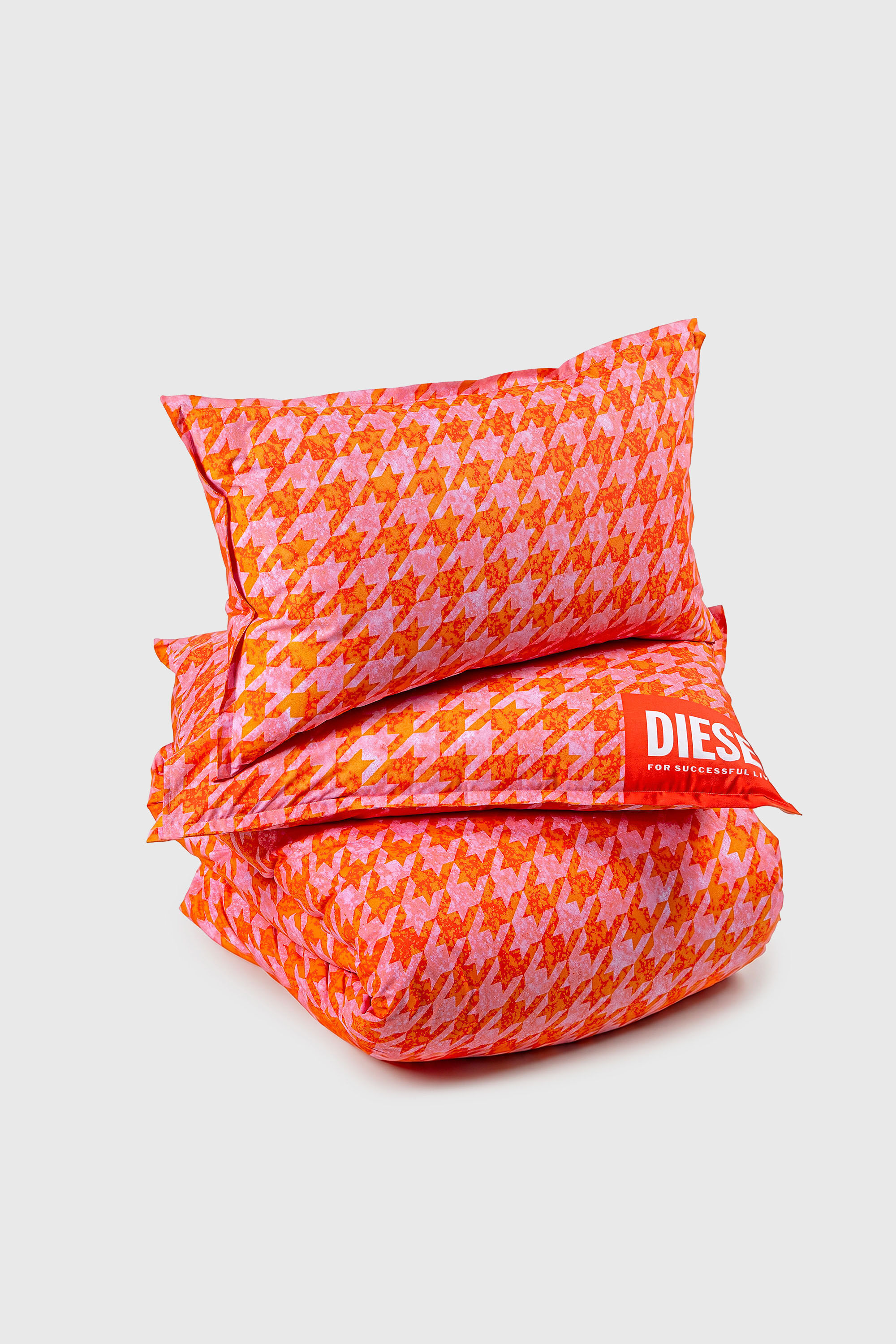 Diesel - 1018105  DROP PINK/RED PERCALE DUVET COV, Juego de funda n&oacute;rdica de percal para cama queen size Unisex in Naranja - 2