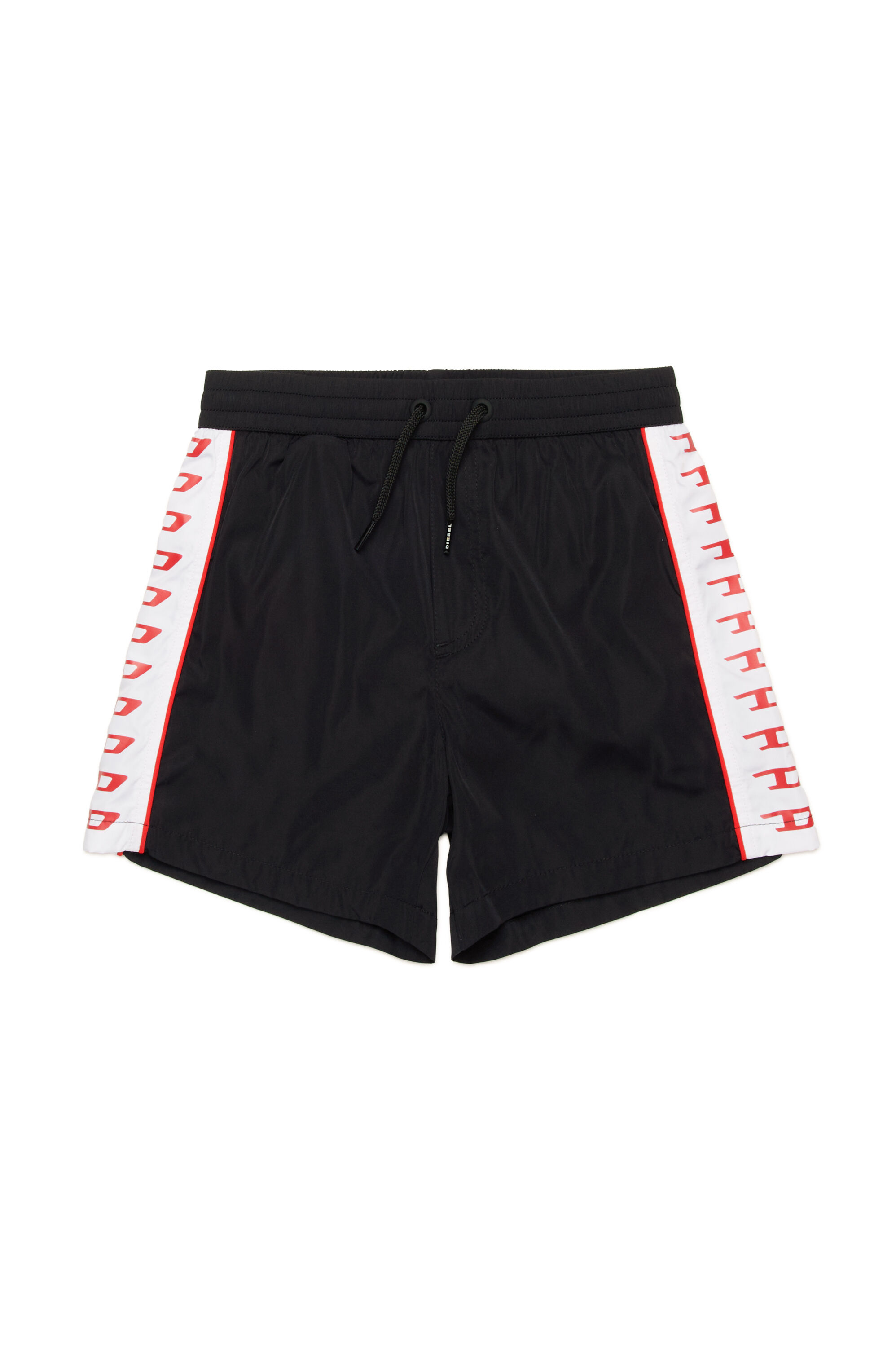 Diesel - MIPRES, Bañador con bandas de logo en contraste Hombre in Negro - 1