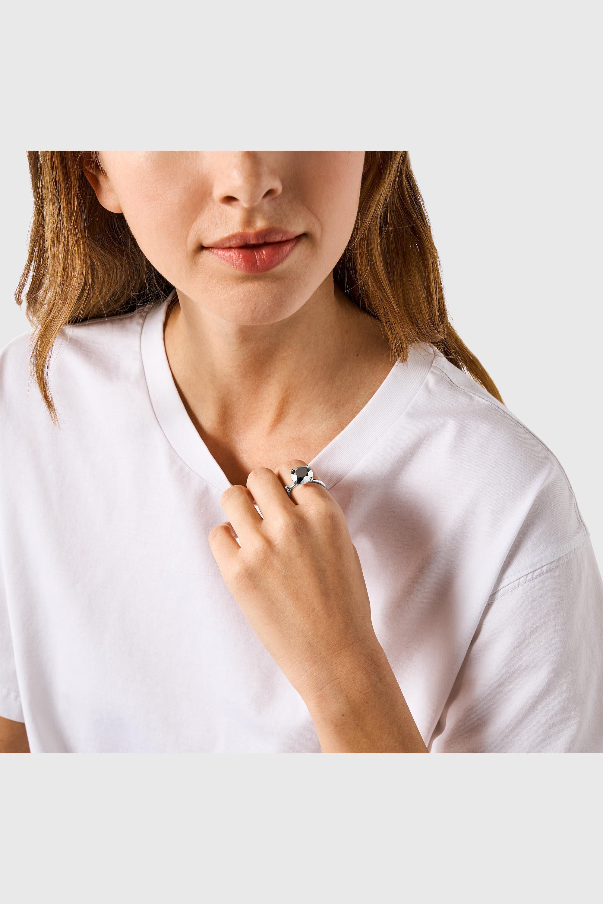 Diesel - DL1353040 STERLING SILVER JEWEL, Anillo de plata esterlina con corte de diamante Unisex in Plateado - 3