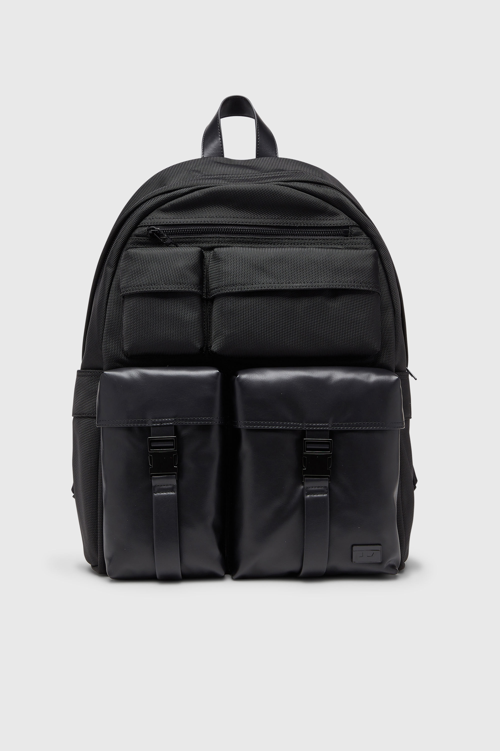 Diesel - MULTI-PKTS BACKPACK X, Multi-Pkts - Mochila de nailon con bolsillos frontales Unisex in Negro - 1