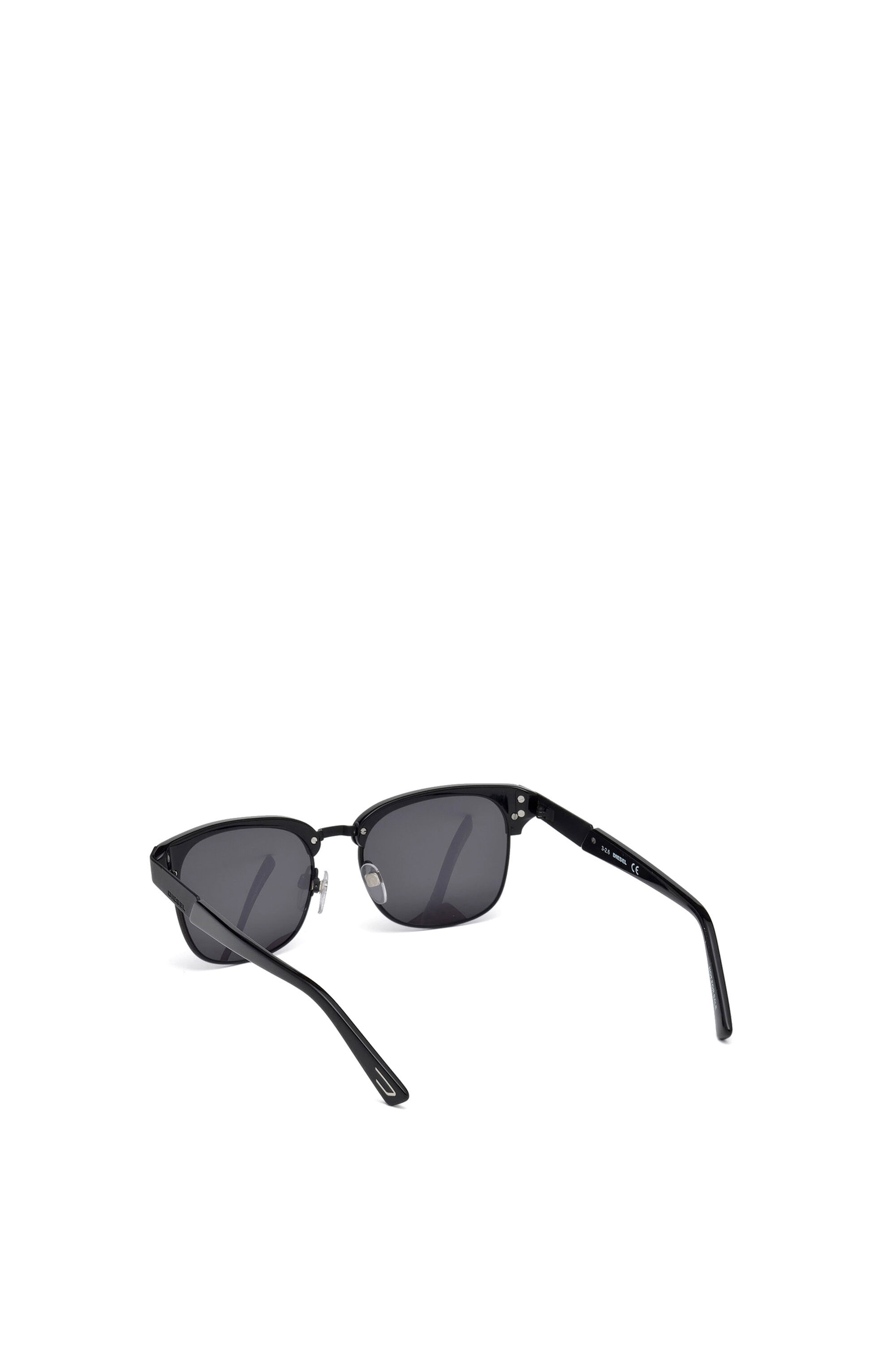 Diesel - DL0235, Gafas icónicas con puente metálico Unisex in Negro - 3