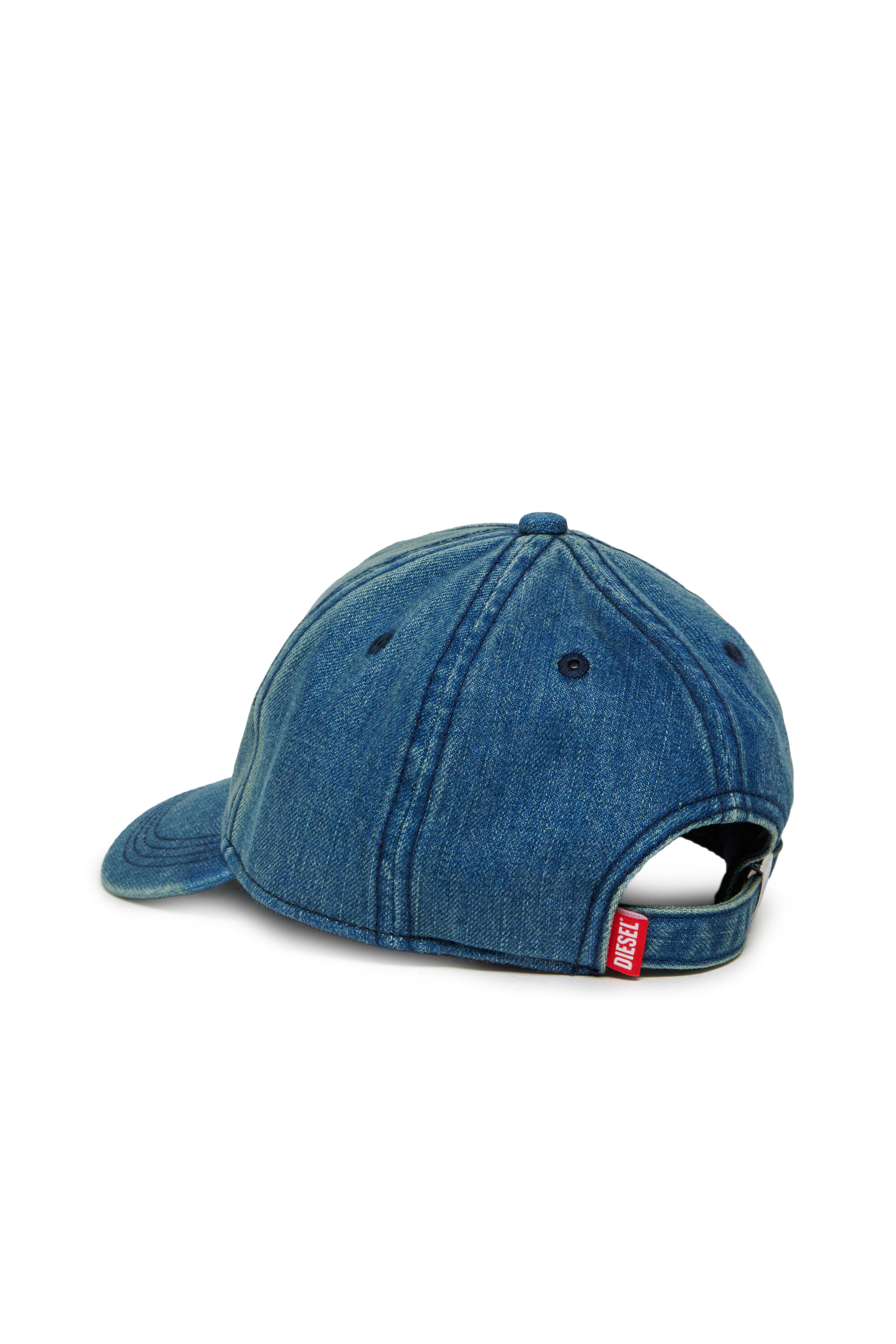 Diesel - FARBIT, Gorra de b&eacute;isbol de denim con D bordada Hombre in Azul marino - 2
