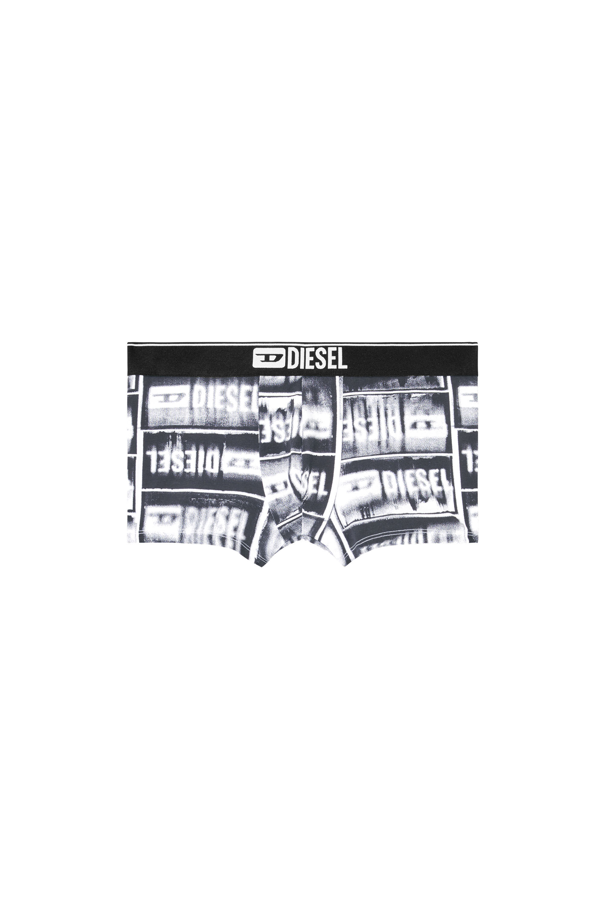 Diesel - DAMIEN-D-BOX, B&oacute;xers ajustados con estampado del logotipo deste&ntilde;ido Hombre in Negro - 2