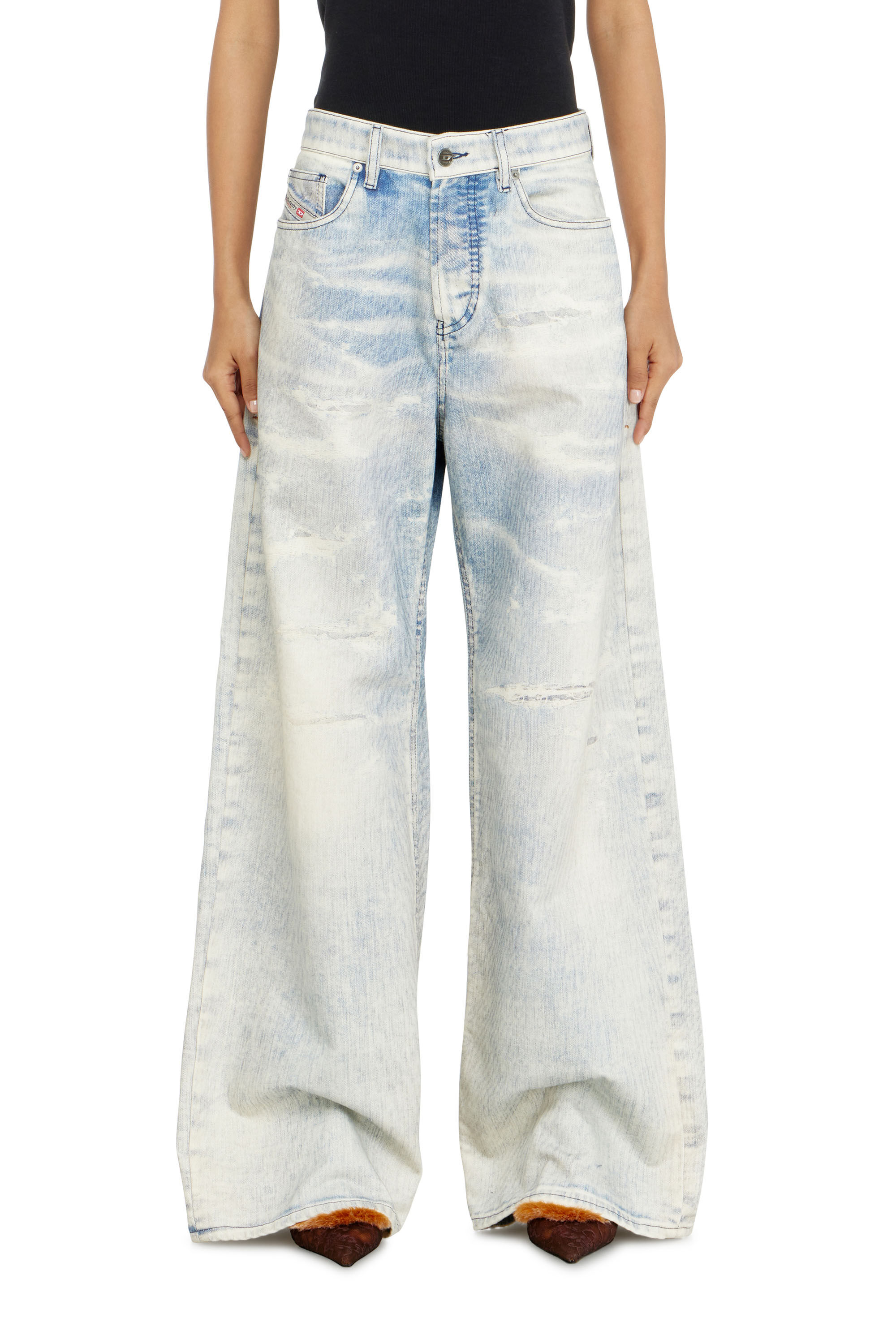 Diesel - Relaxed Jeans 1996 D-Sire 09R69 Mujer, Azul Claro - 4