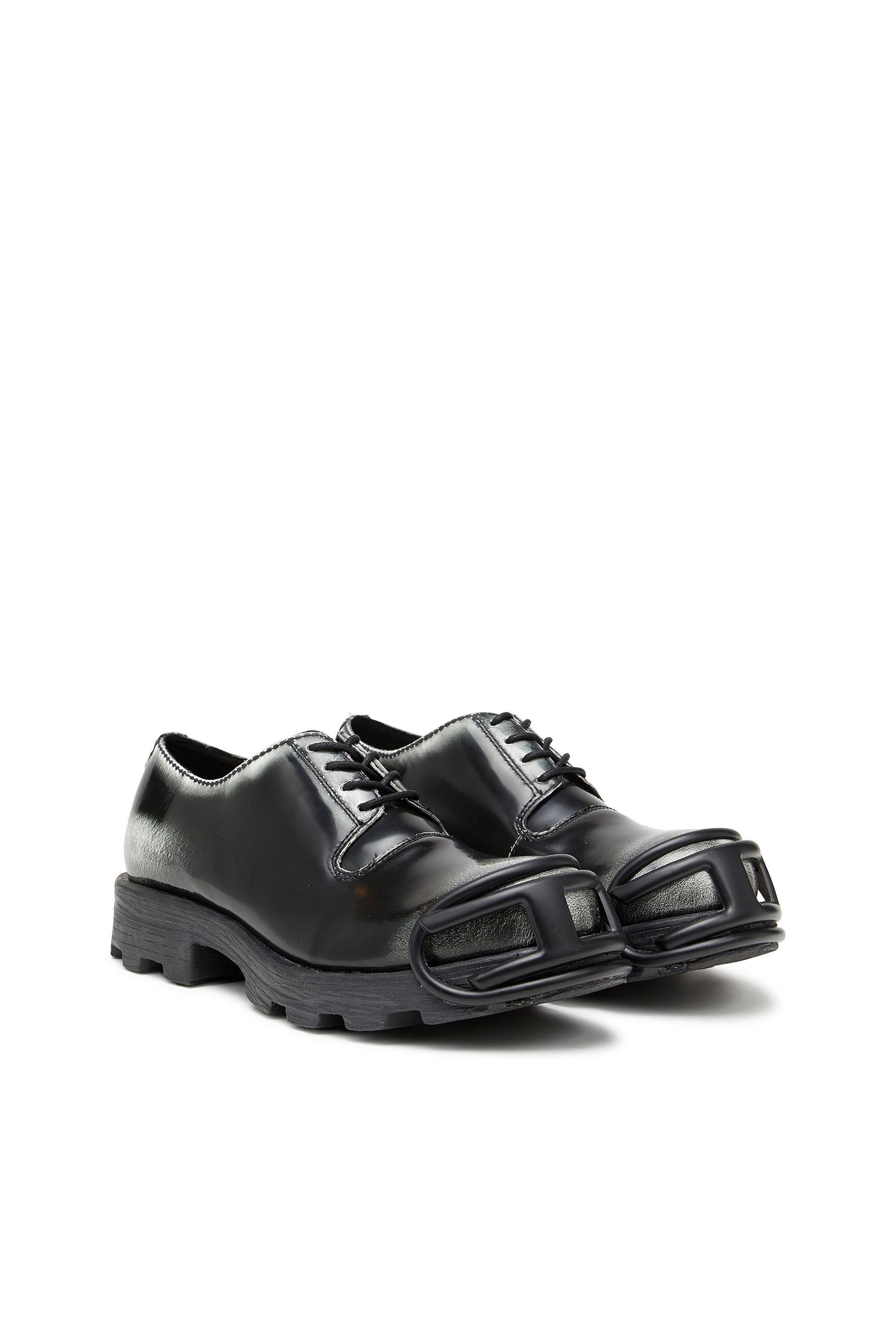 Diesel - D-HAMMER SO D, D-Hammer-Zapatos derby de cuero brillante en dos tonos Hombre in Multicolor - 2