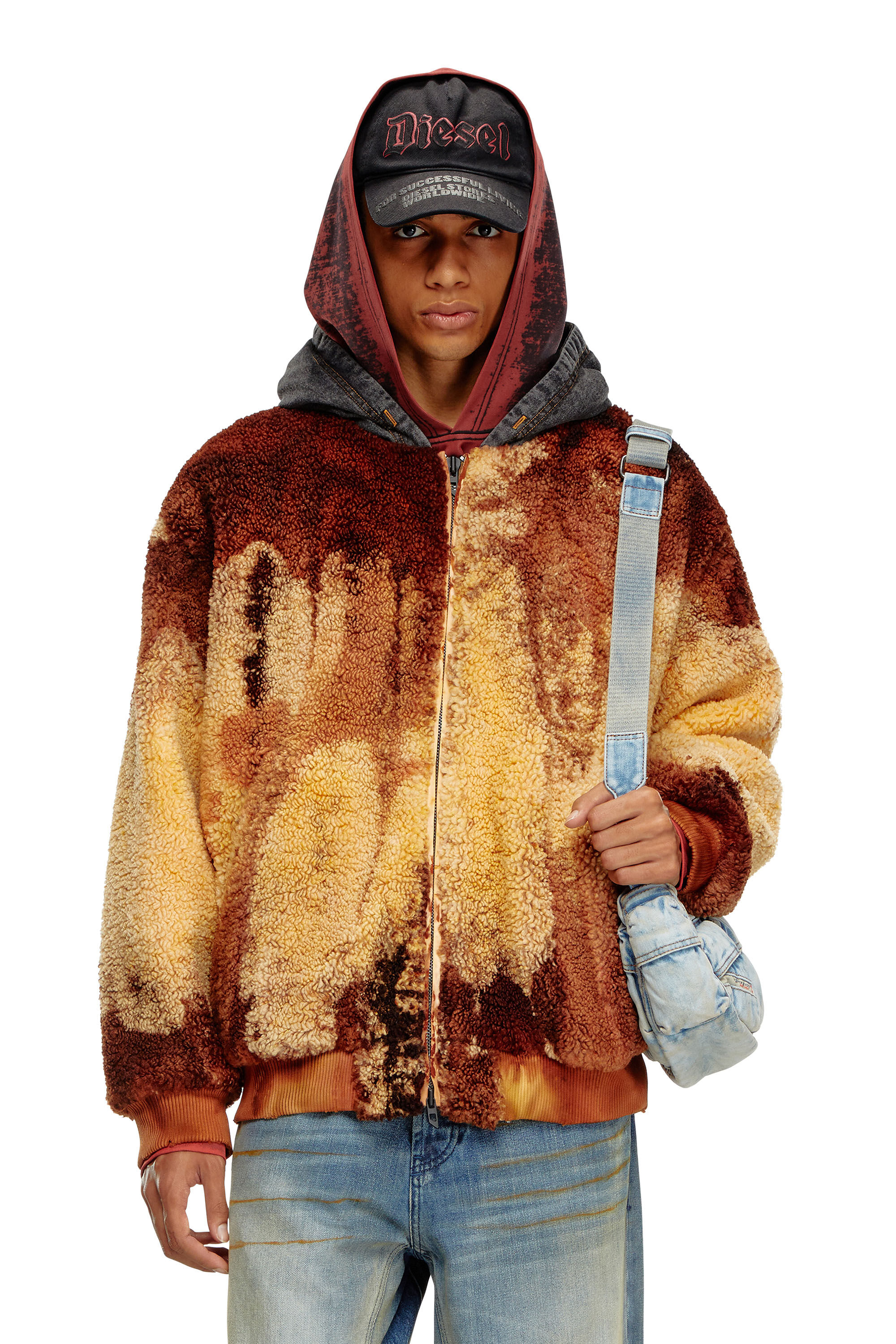 Chaqueta teddy con capucha outlet