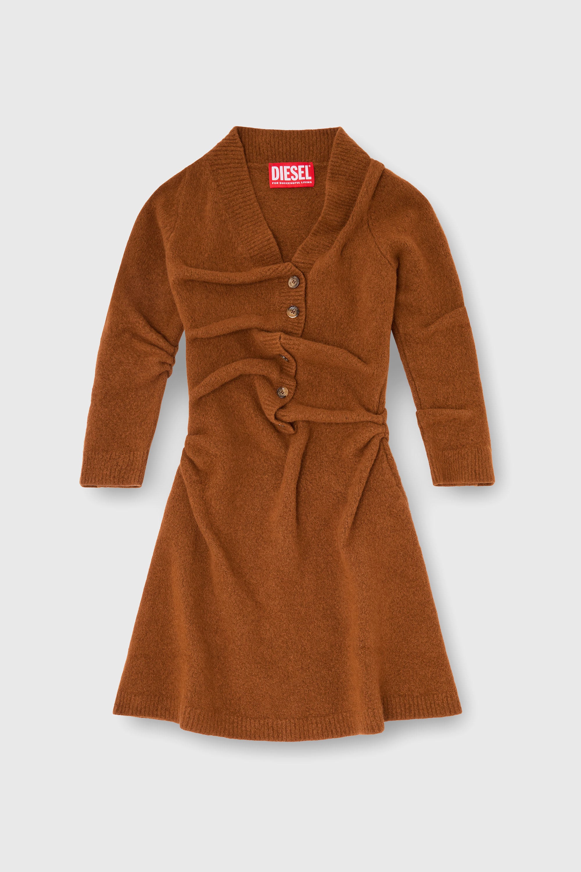 Diesel - M-ANITA, Vestido corto de punto arrugado Mujer in ToBeDefined - 2
