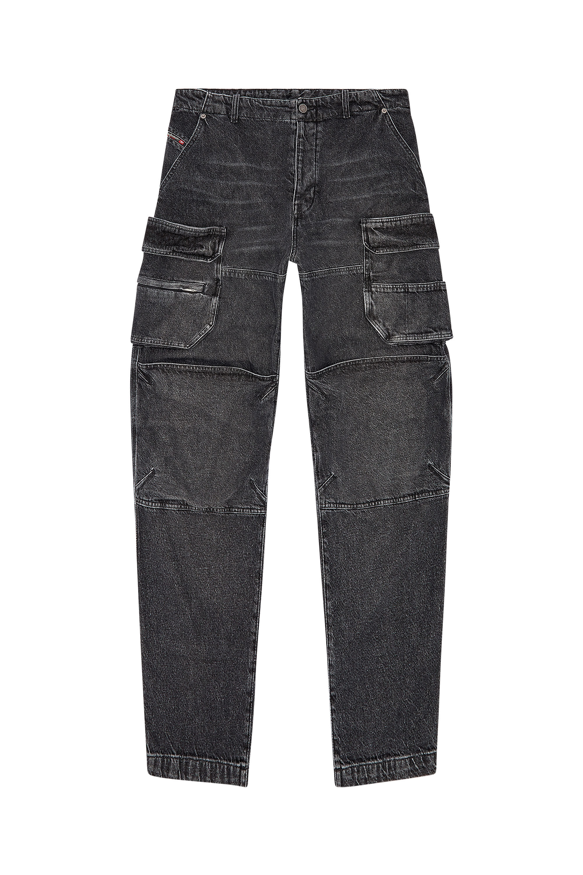 Diesel - Straight Jeans D-Fish 0HLAA, Negro/Gris oscuro - Image 2