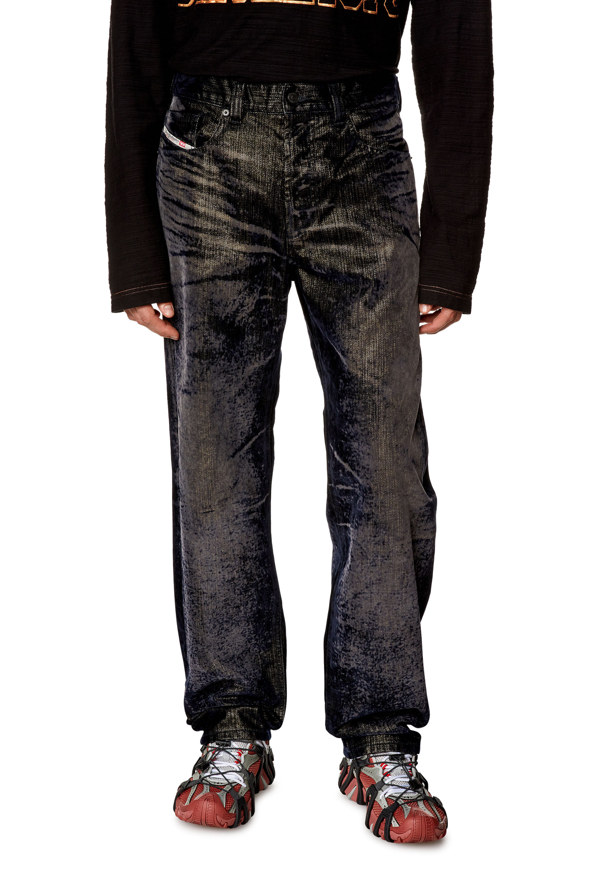 Diesel - Straight Jeans 2010 D-Macs 09I49, Negro/Gris oscuro - Image 3