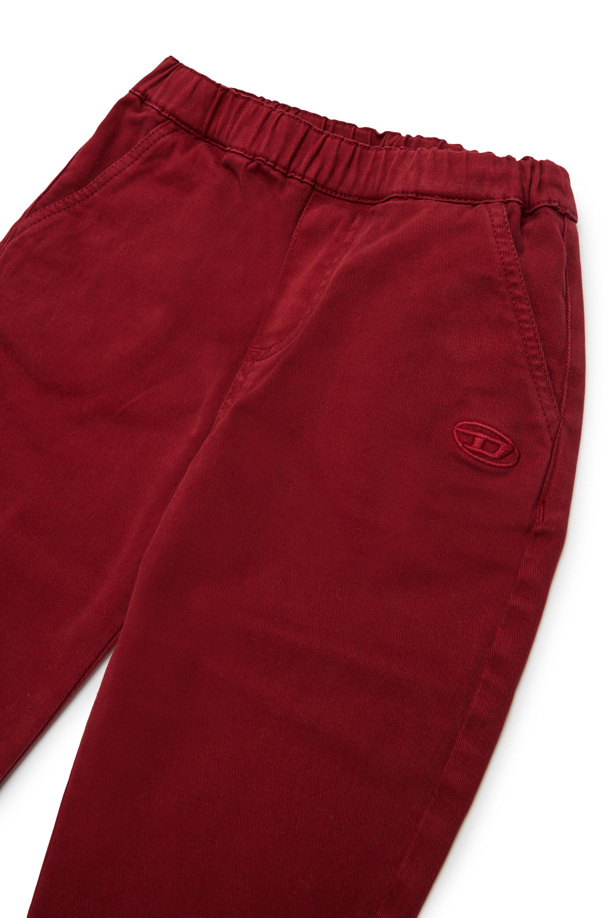 Diesel - PBADIB, Pantal&oacute;n de algod&oacute;n con bordado Oval D Mujer in Rojo - 3