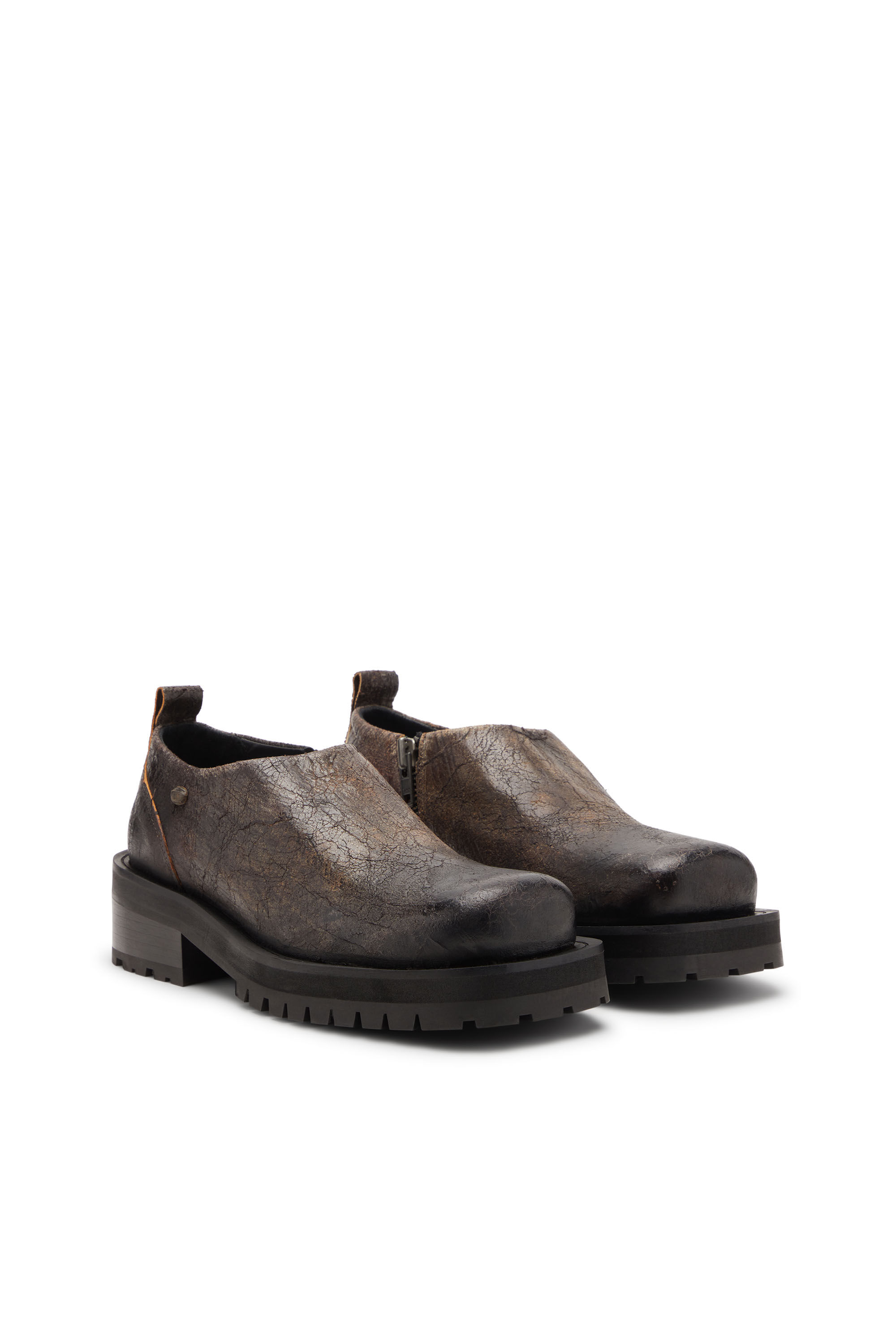 Diesel - D-TEXAN CLOG, D-Texan-Zapatos con cremallera en ante craquelado desgastado Hombre in ToBeDefined - 2