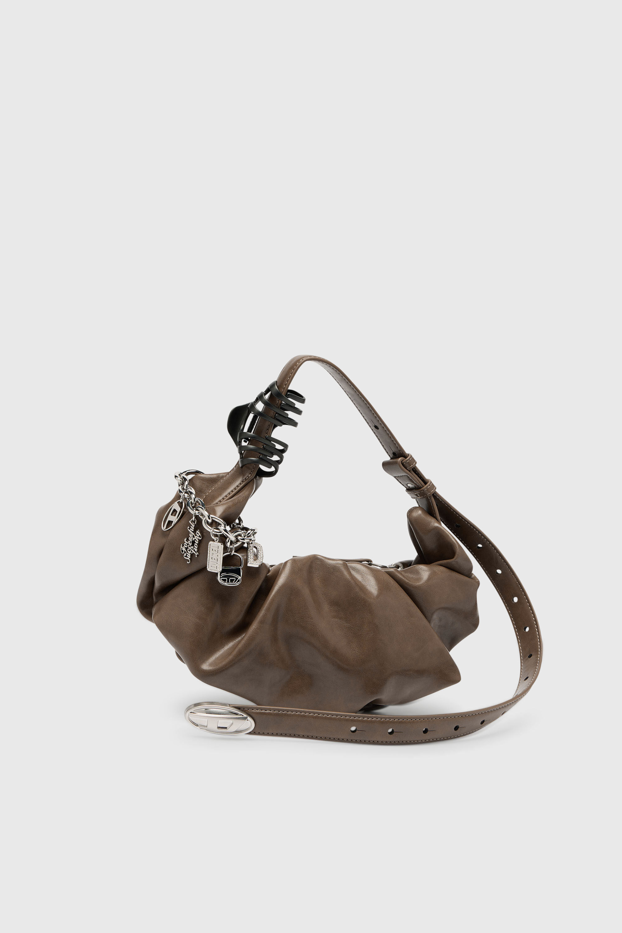 Diesel - GRAB-D HOBO S, Grab-D-Bolso hobo peque&ntilde;o arrugado Mujer in Marr&oacute;n - 6