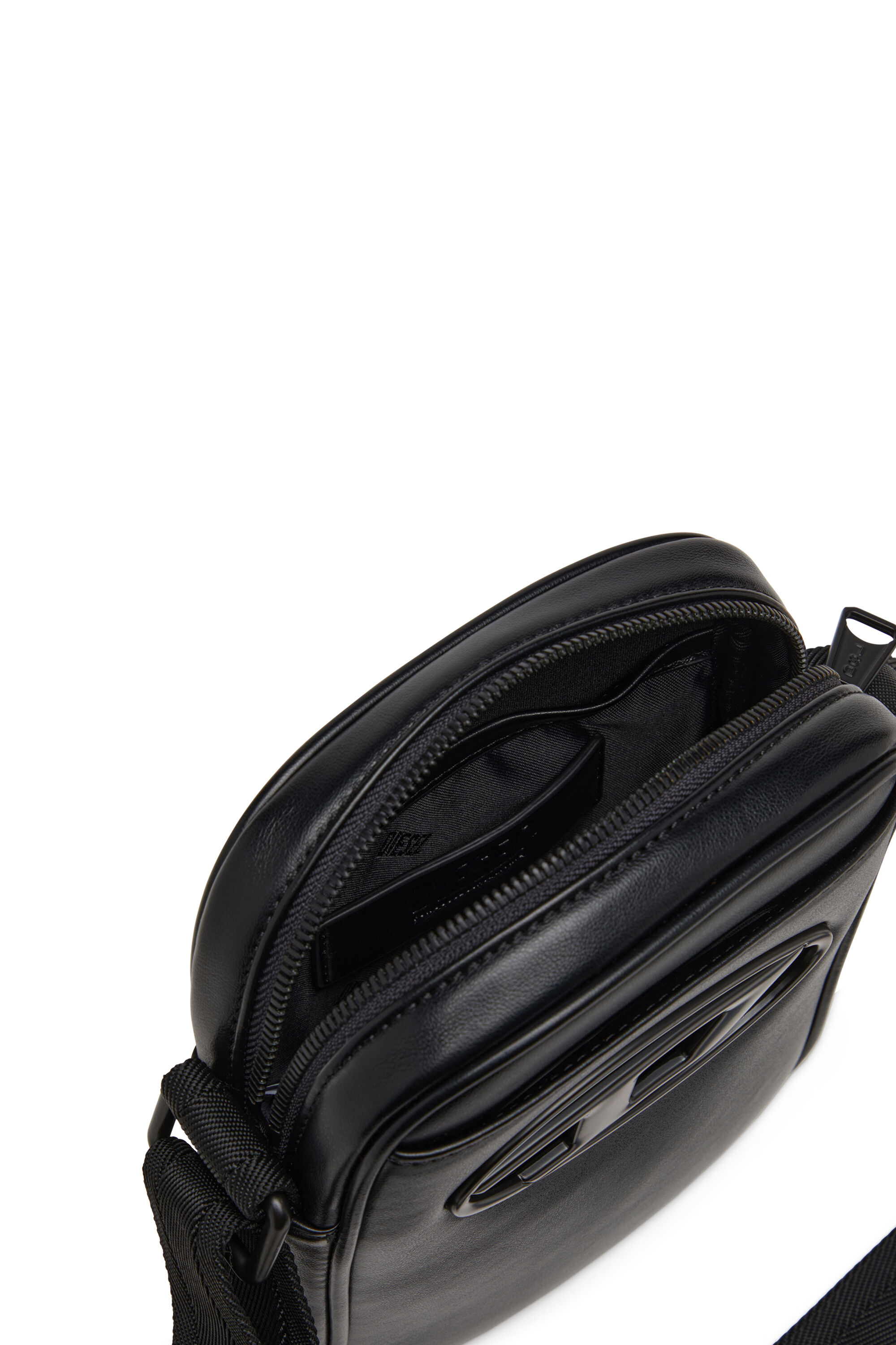 Diesel - HOLI-D CROSSBODY, Holi-D-Bandolera de poliuretano y neopreno Hombre in Negro - 2