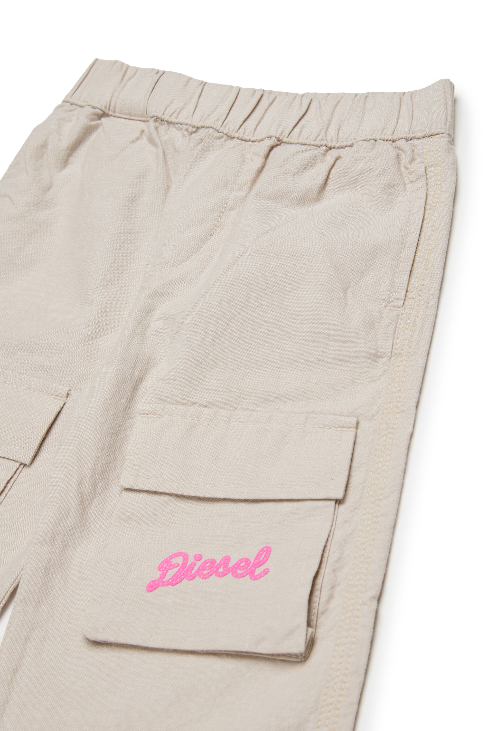 Diesel - POLDYB, Pantalones de algod&oacute;n con bolsillos cargo Mujer in Blanco - 3