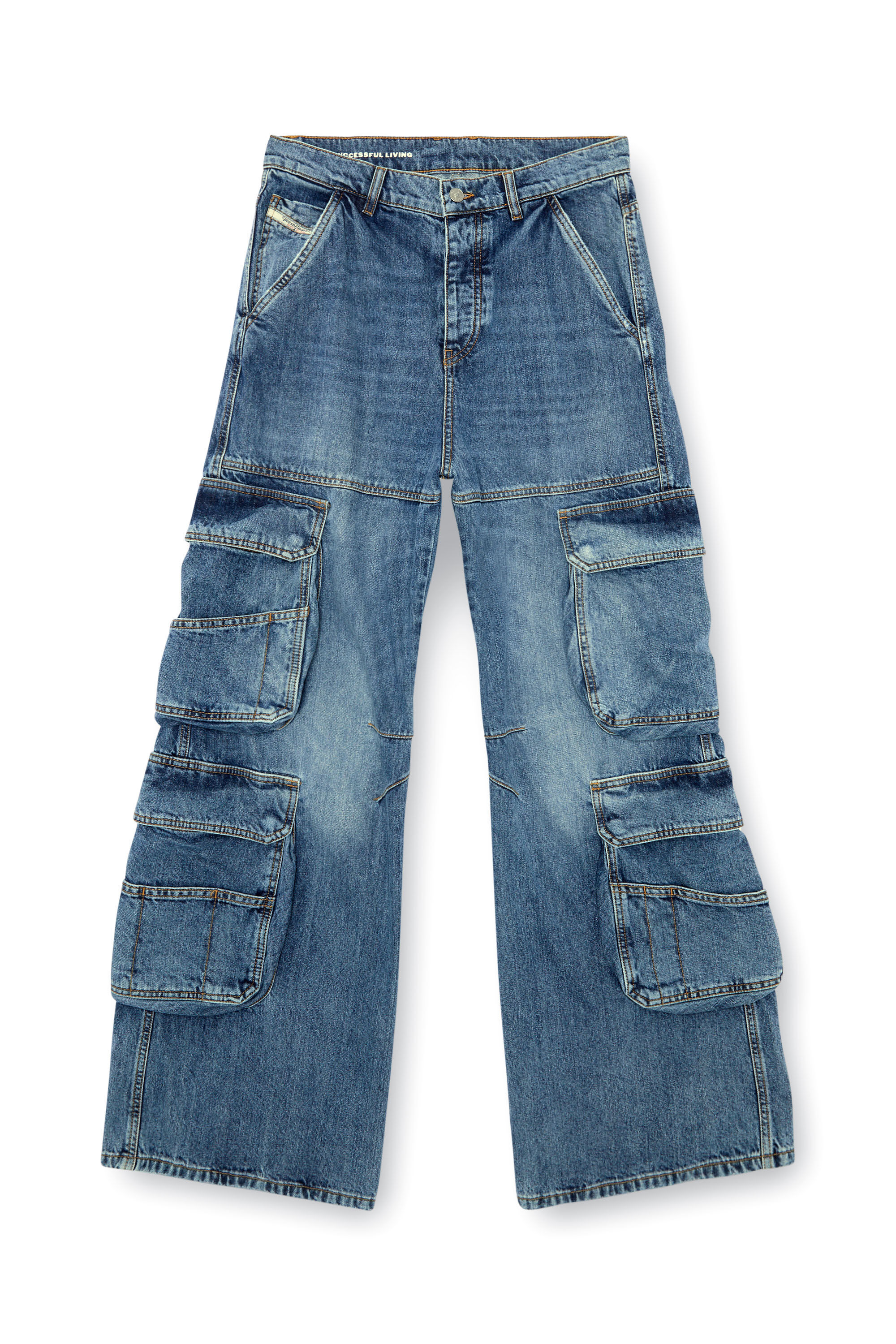 Diesel - Relaxed Jeans 1996 D-Sire 0NLAX Mujer, Azul medio - 2