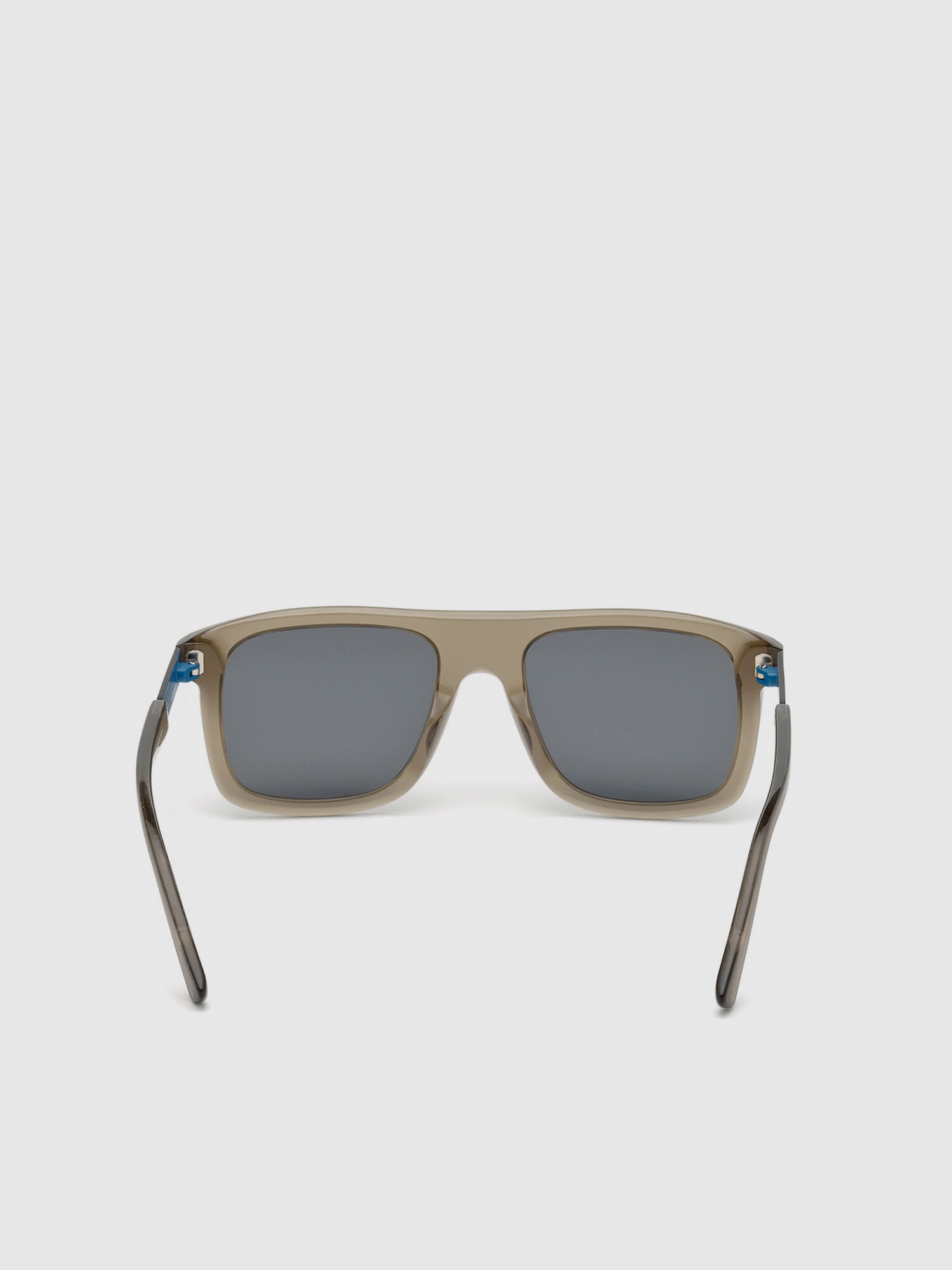 Diesel - DL0268, Gafas de montura cuadrada con placa metálica Hombre in Marrón - 4