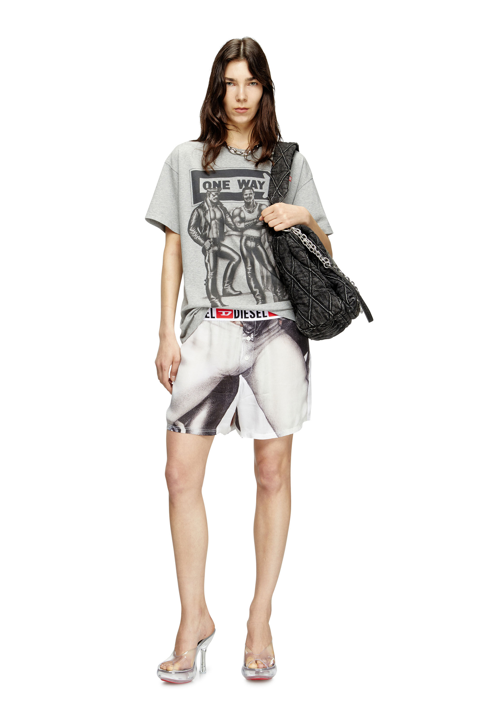 Diesel - PR-T-NORM-TOM25, Camiseta con estampado gráfico Unisex in Gris - 6