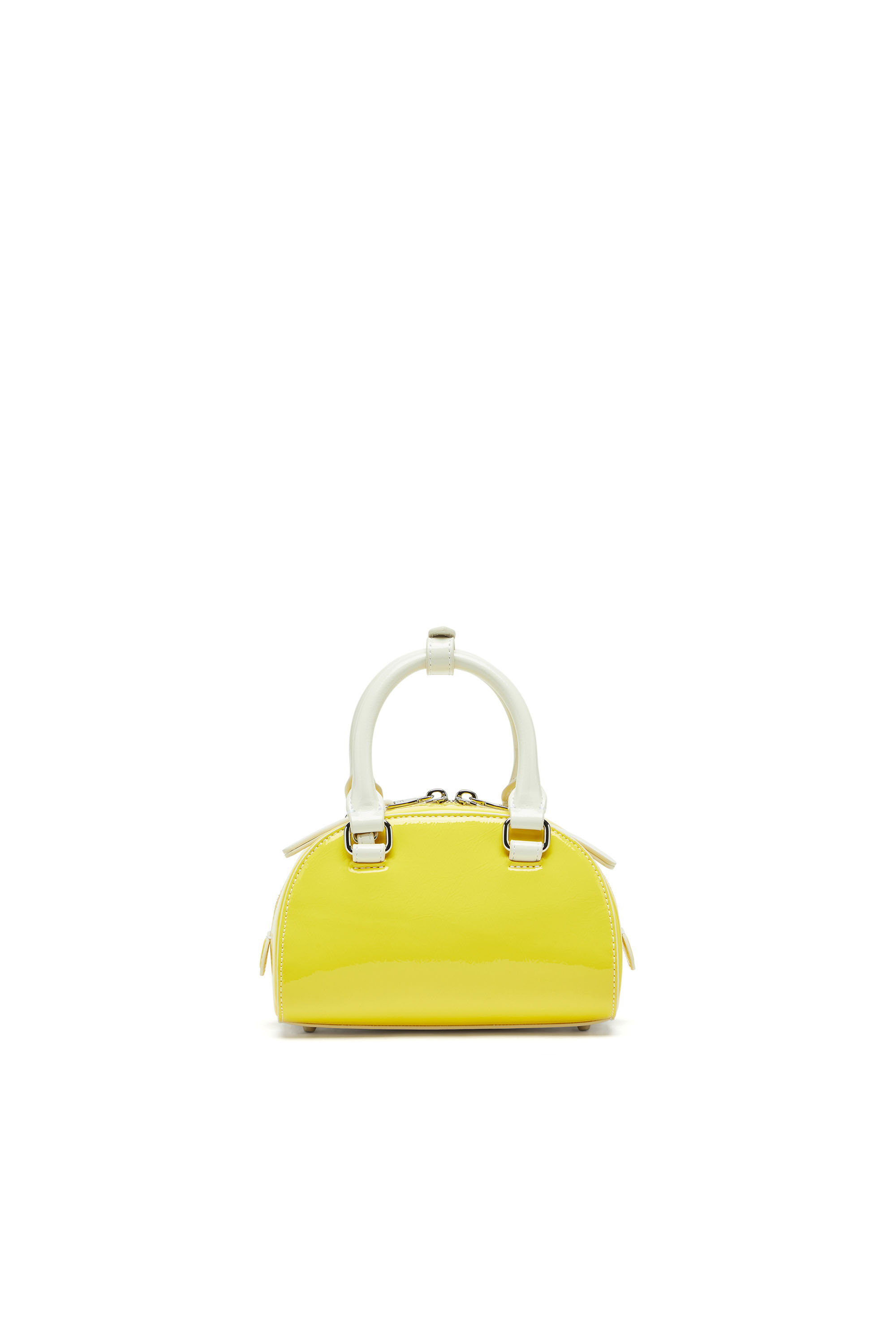 Diesel - 1DR DOME CROSSBODY, 1DR Dome-Bolso bowling mini con efecto naplak Mujer in Amarillo - 2