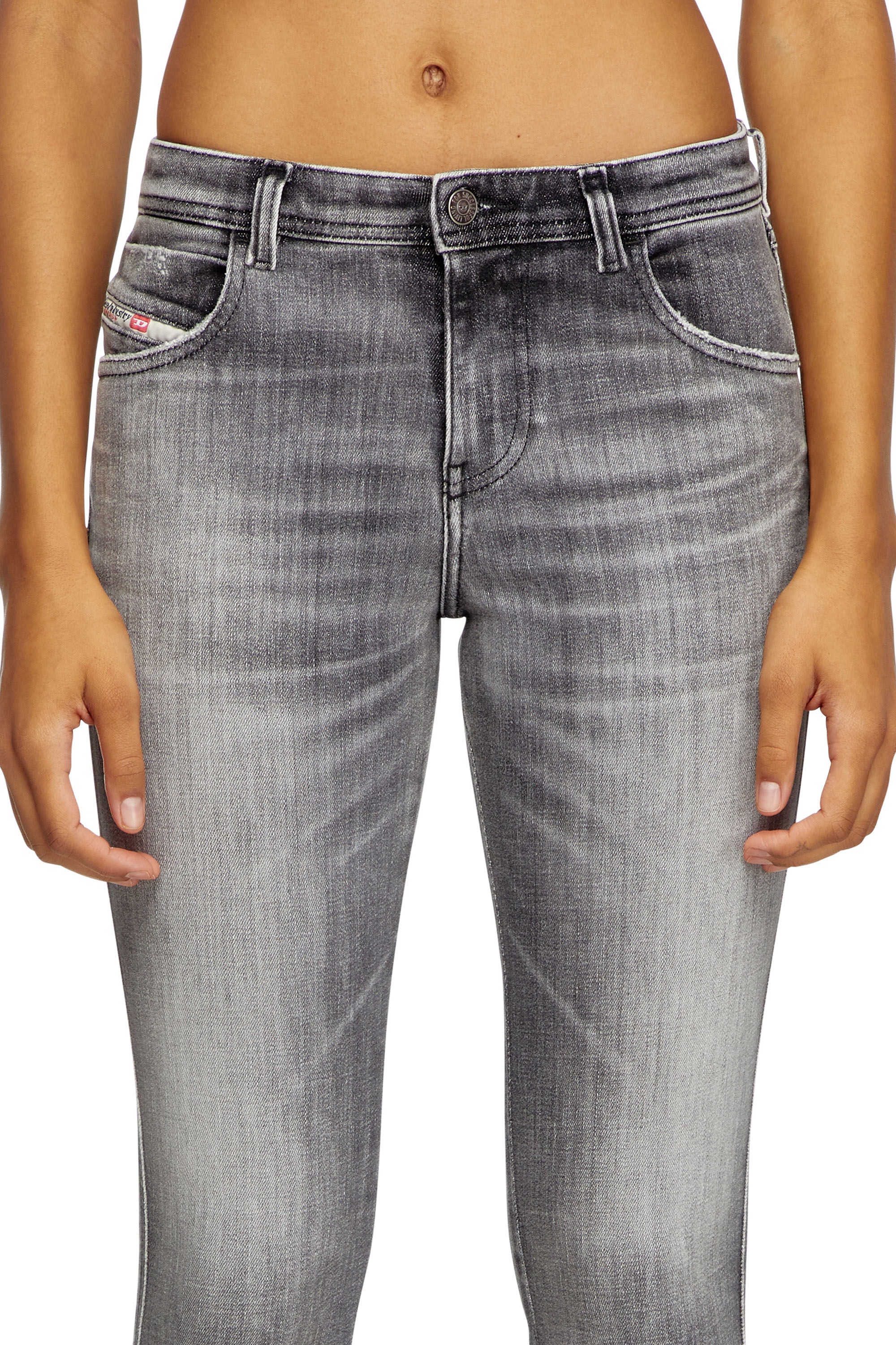 Diesel - Skinny Jeans 2015 Babhila 09J29 Mujer, Gris - 5