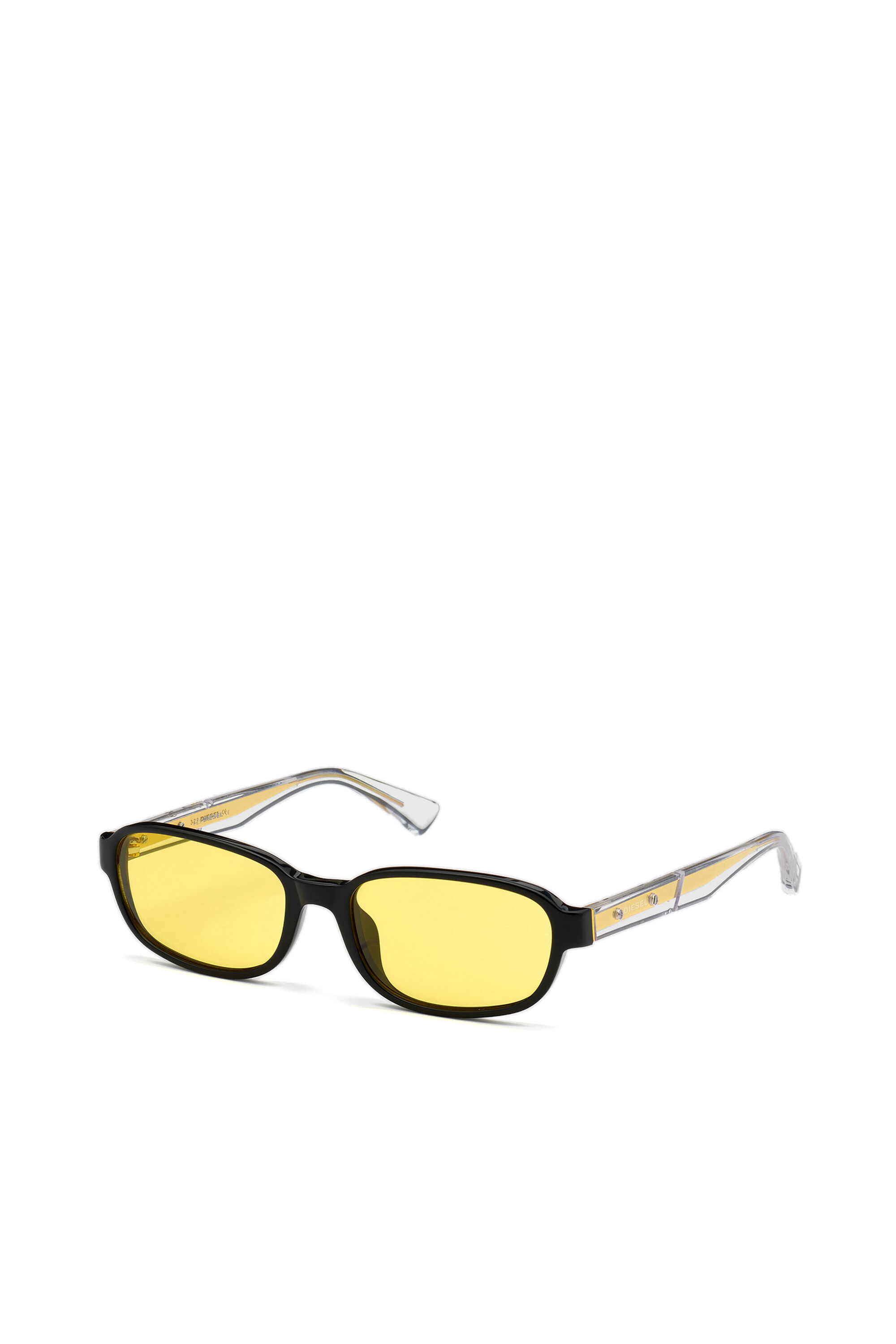 Diesel - DL0326, Montura fina rectangular en acetato. Unisex in Amarillo - 2