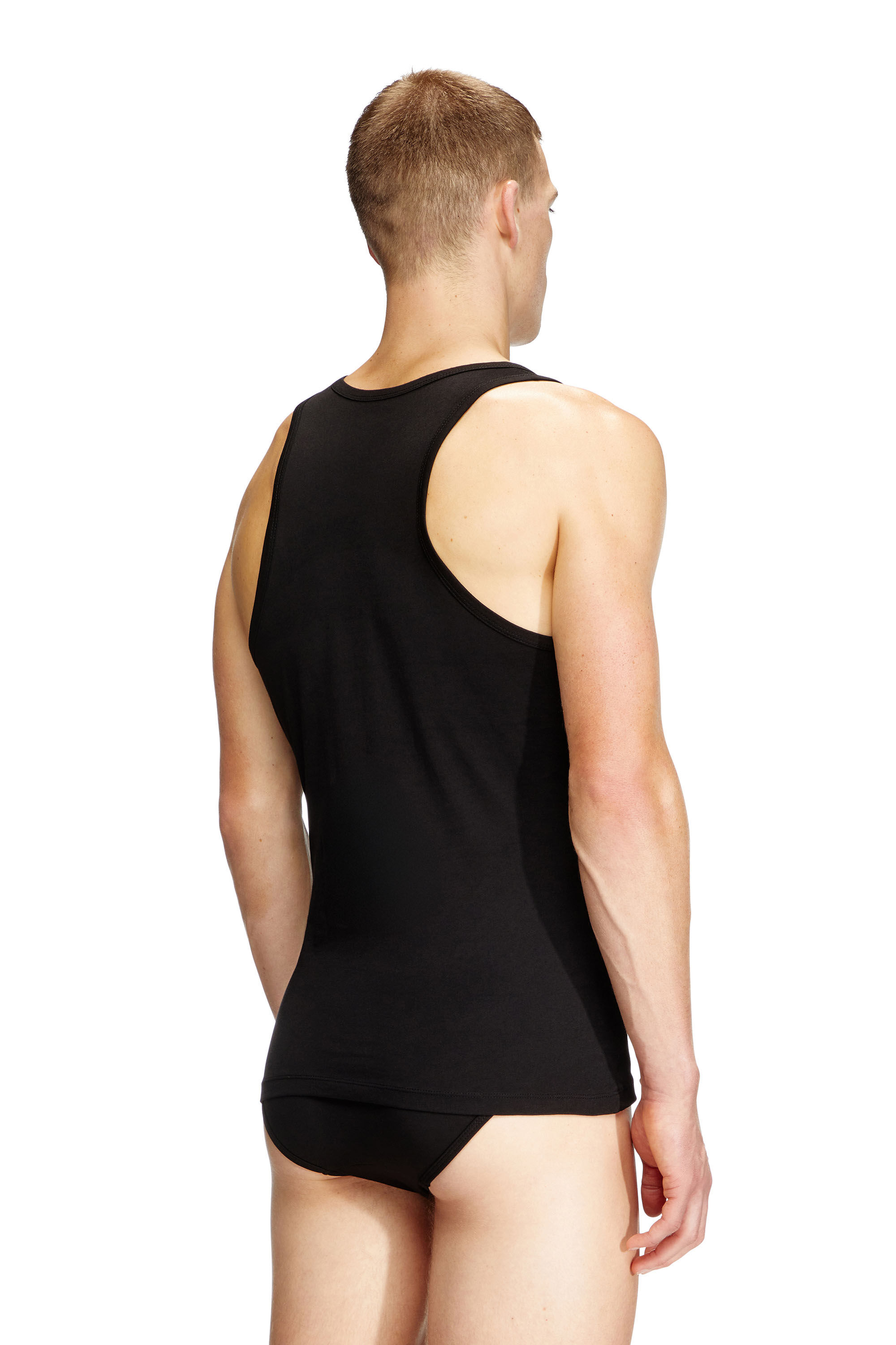 Diesel - WALTY-D-BOX-2PACK, Paquete de dos chalecos con tirantes de algodón Hombre in Negro - 4