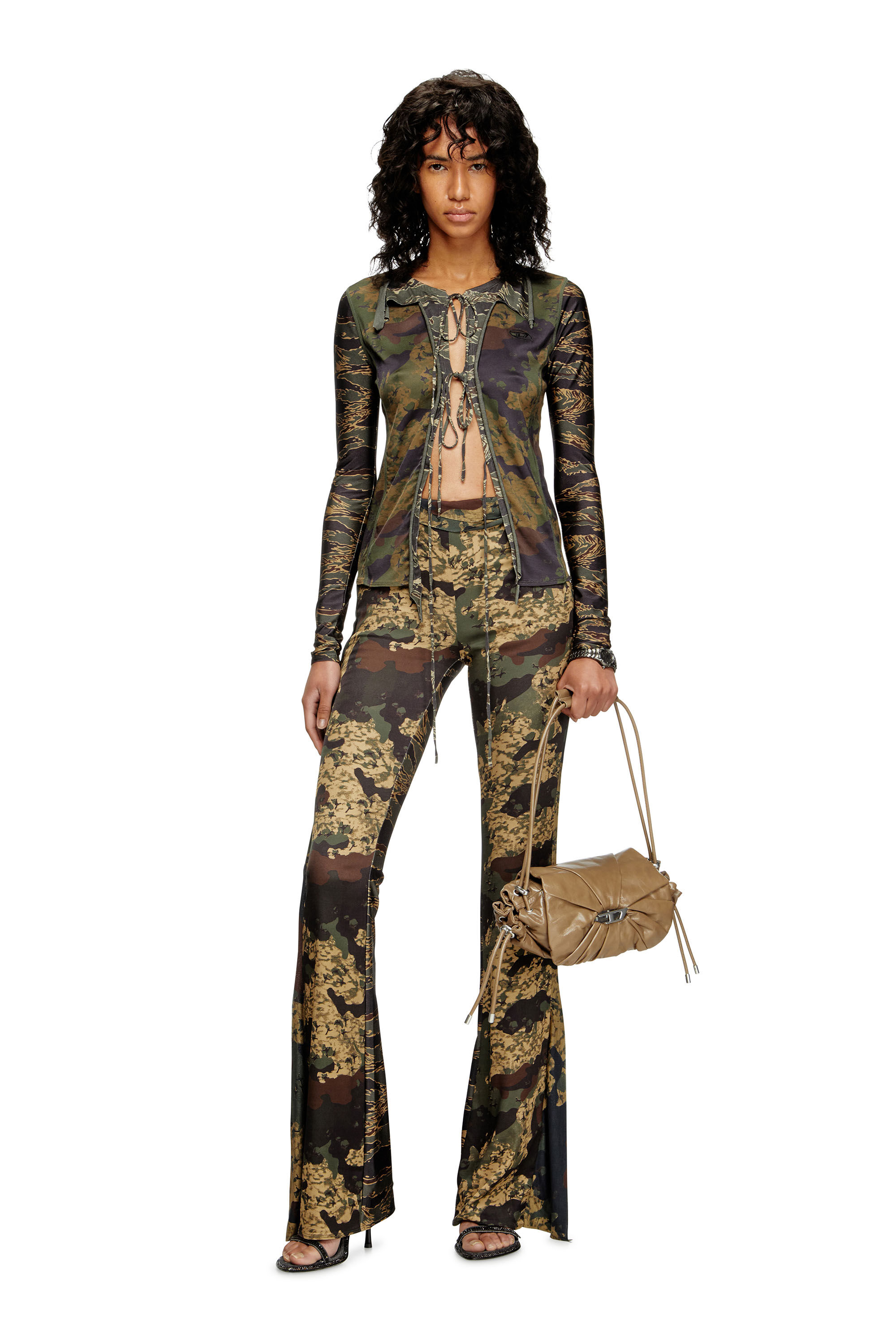 Diesel - SCRUNCH-D SHOULDER S, Scrunch-D S-Bolso de hombro de cuero arrugado Mujer in Marrón - 6