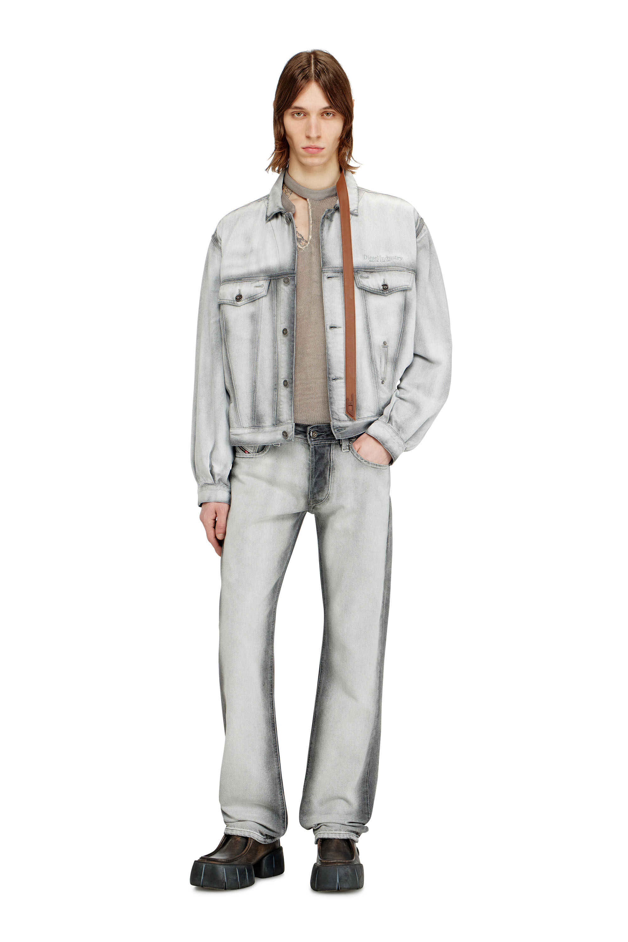 Diesel - Regular Jeans 1985 Larkee 09P28 Hombre, Gris oscuro - 1