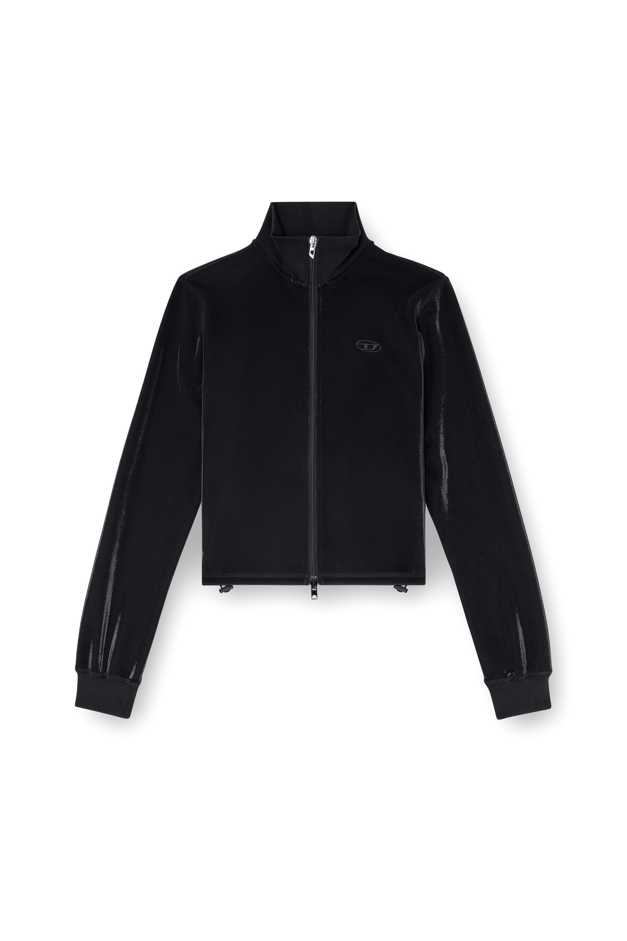 Diesel - F-ROSY, Sudadera con cremallera y efecto piqu&eacute; brillante Mujer in ToBeDefined - 2