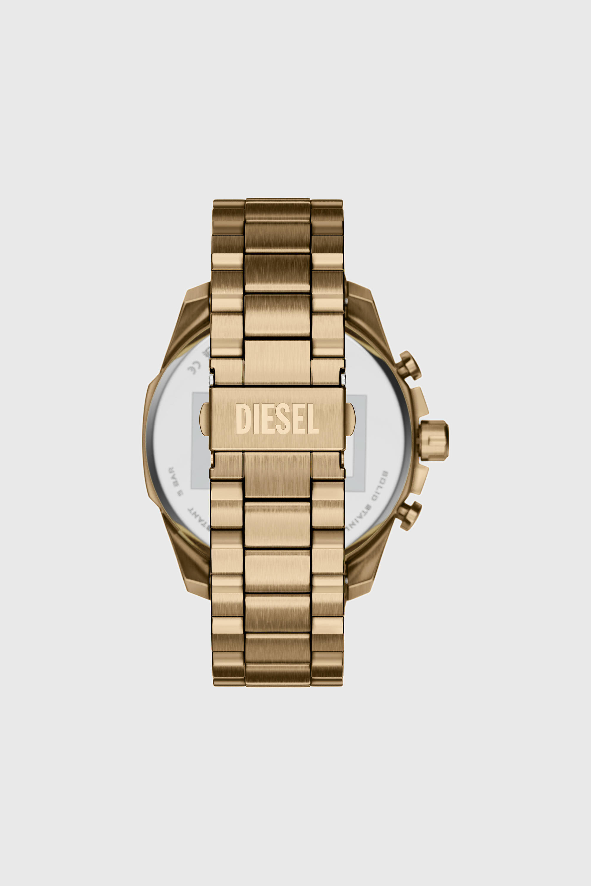 Diesel - DZ4736 WATCH, Man's Mega Chief Slim antique gold-tone stainless steel watch in Gold - 3