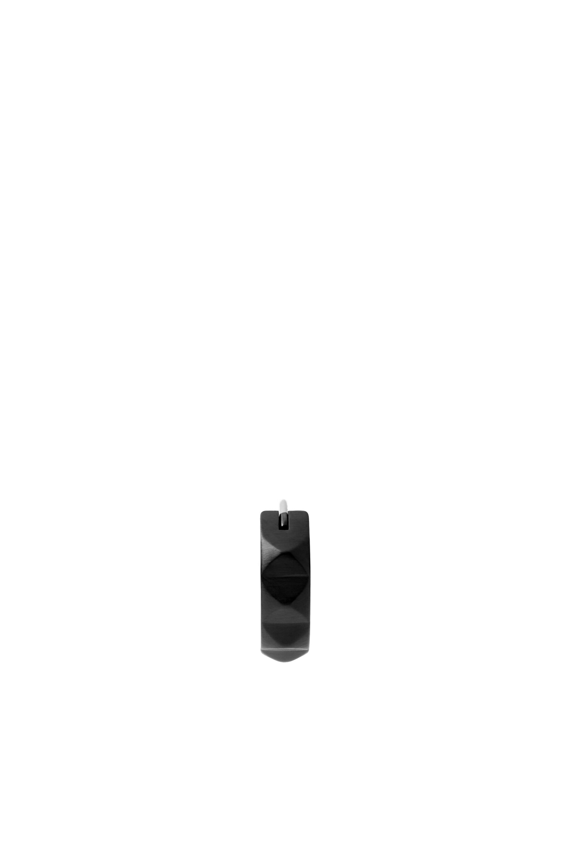 Diesel - DX1273, Hombre Pendiente tipo aro en acero inoxidable negro con tachuelas in Negro - Image 2